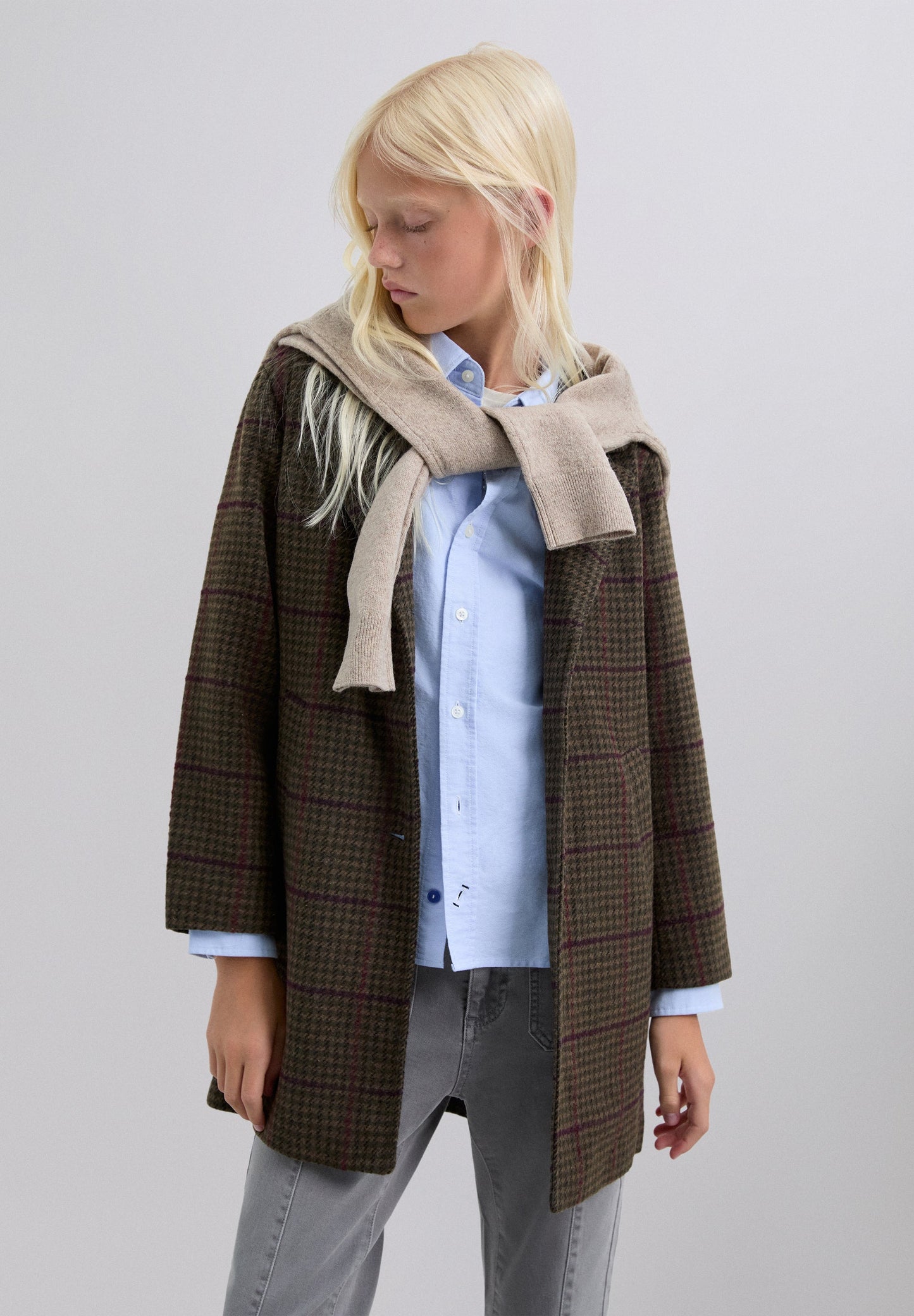 CHECK CLOTH COAT