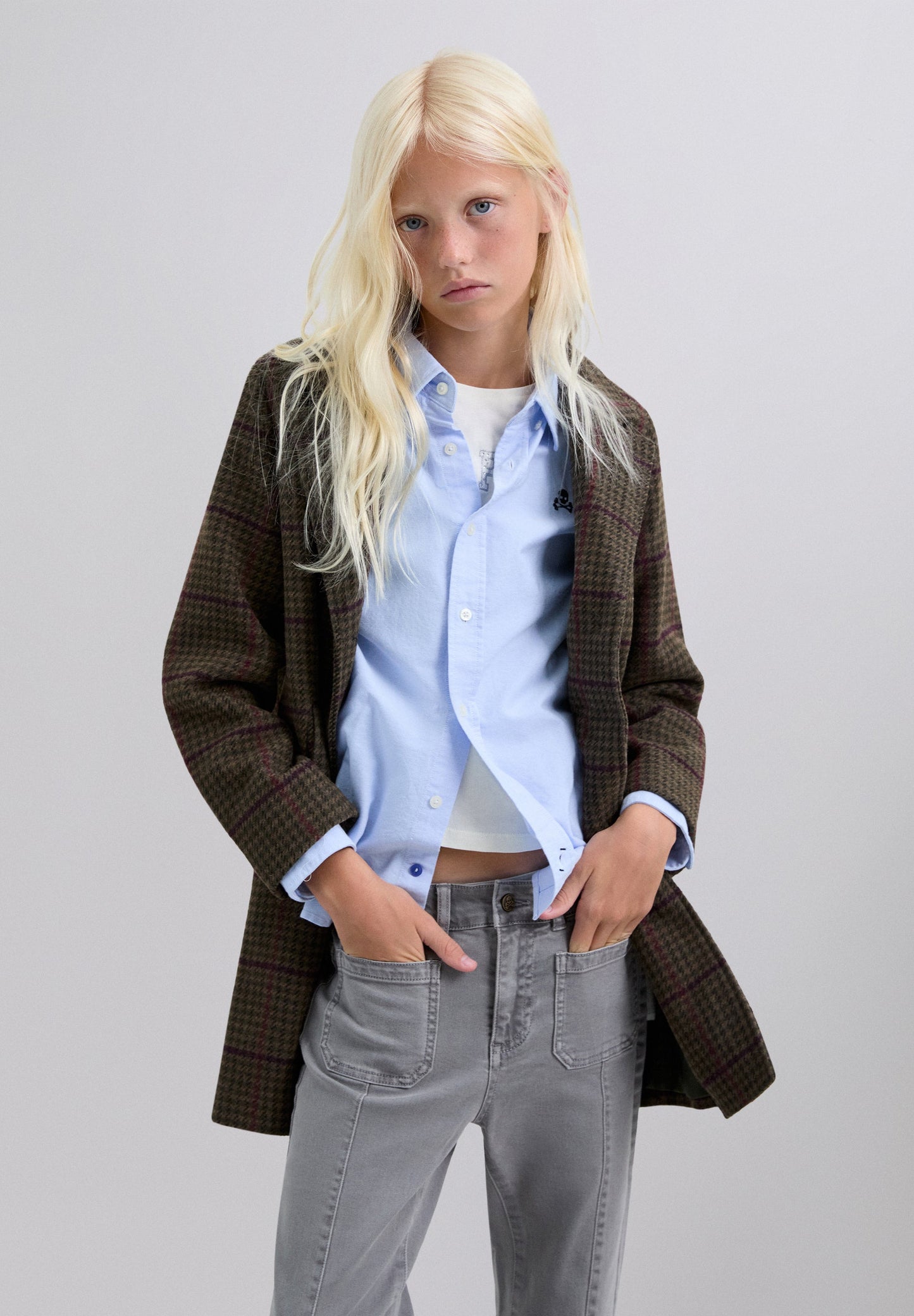 CHECK CLOTH COAT