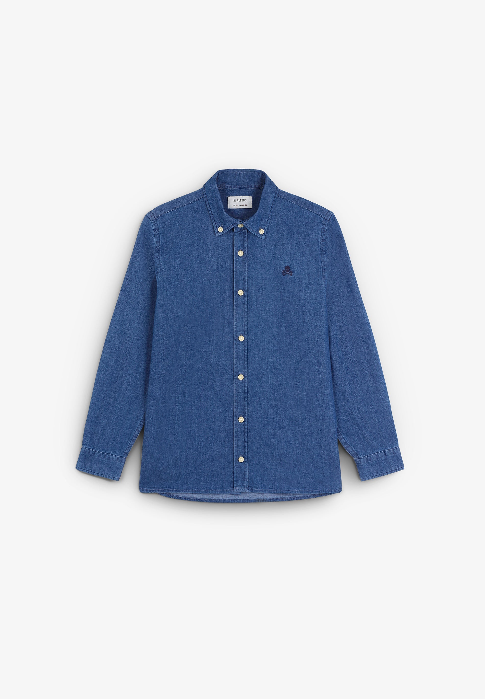 DENIM SHIRT WITH SKULL