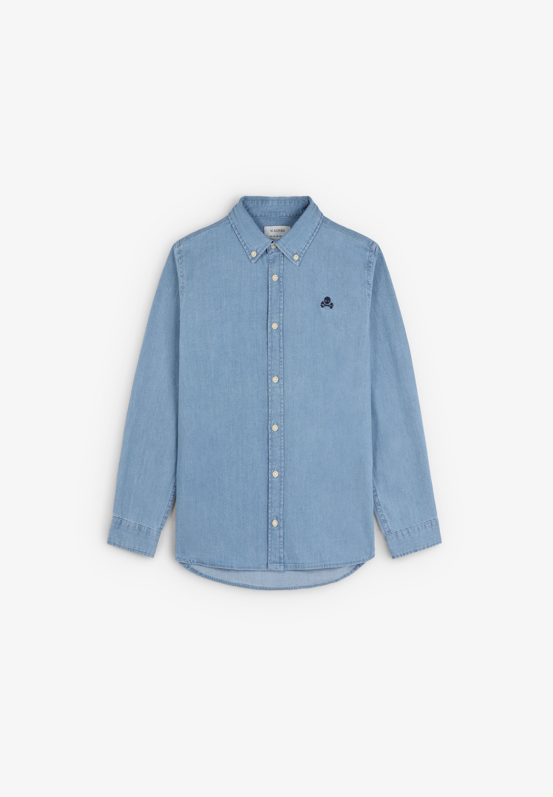 DENIM SHIRT WITH SKULL