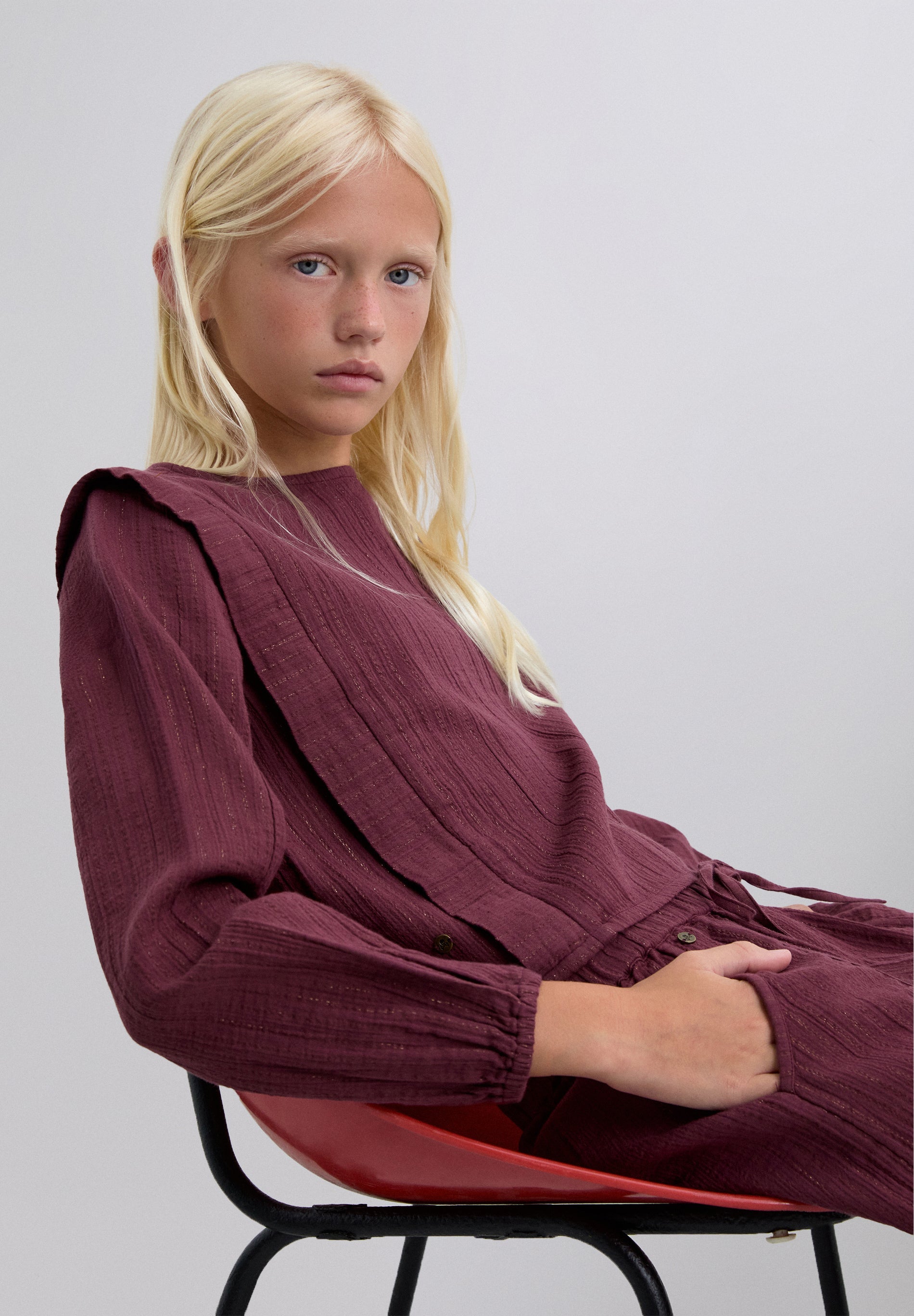 PLEATED BLOUSE