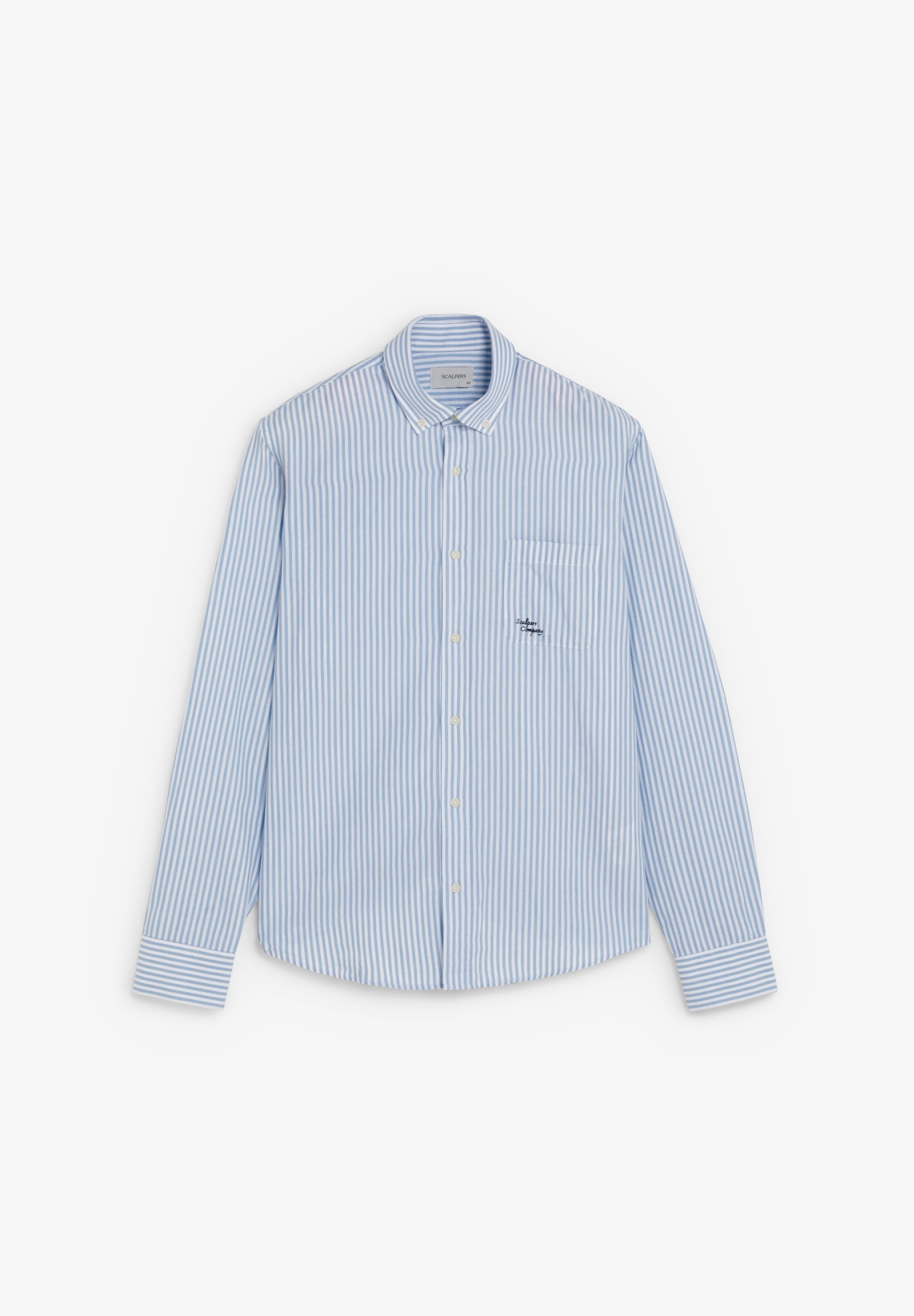 STRIPED SHIRT WITH EMBROIDERED LOGO