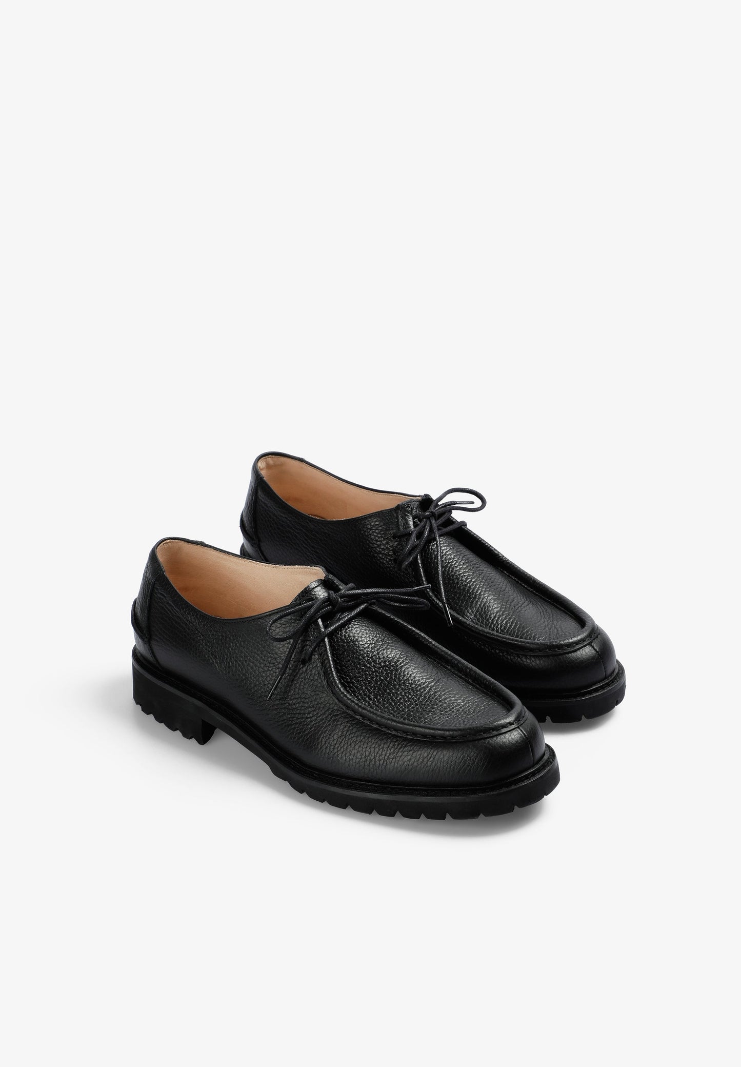 LEATHER SHOES WITH TRACK SOLES