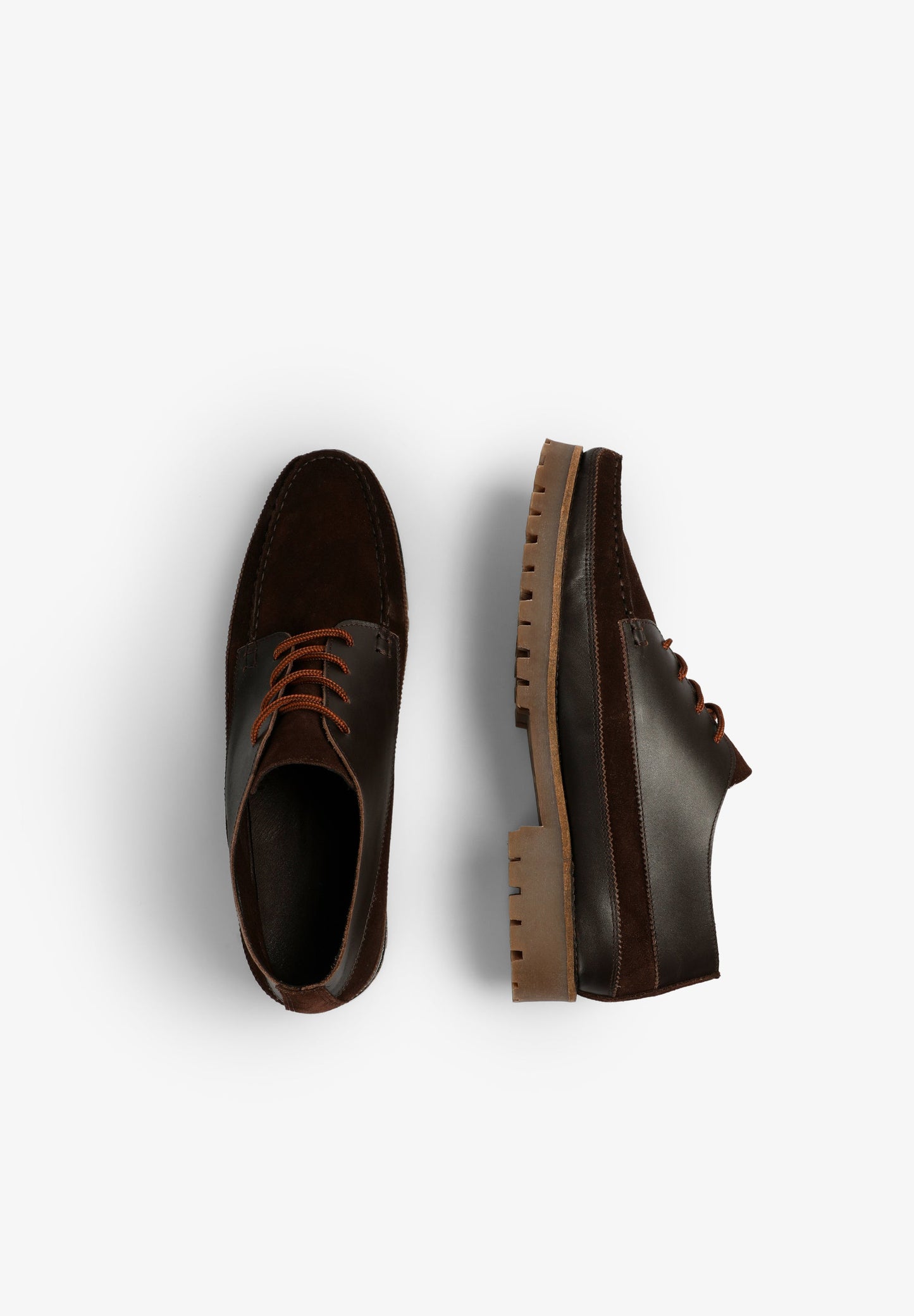 LEATHER SHOES WITH TRACK SOLES