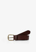 CONTRAST BRAIDED LEATHER BELT