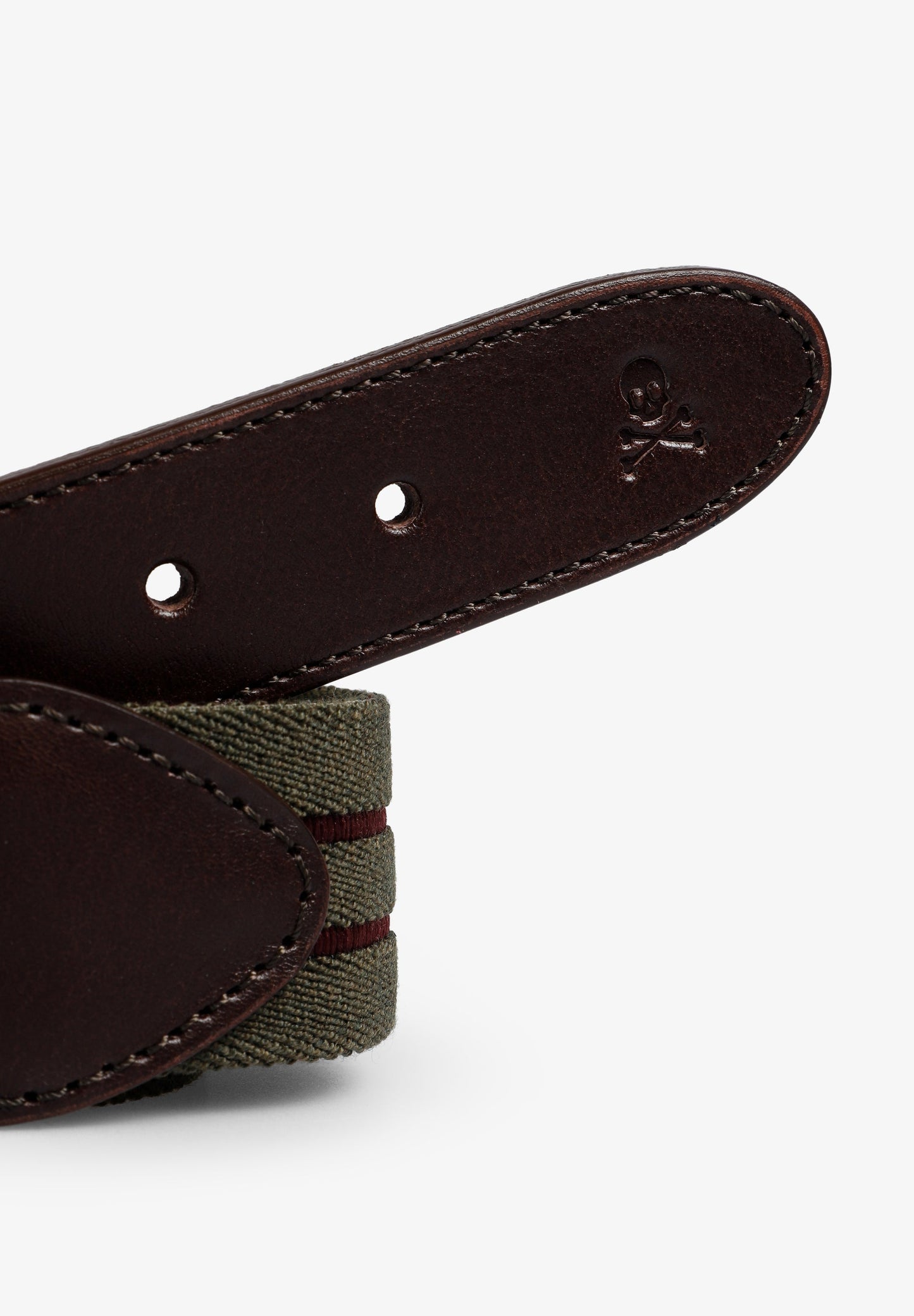 LEATHER BELT WITH SKULL