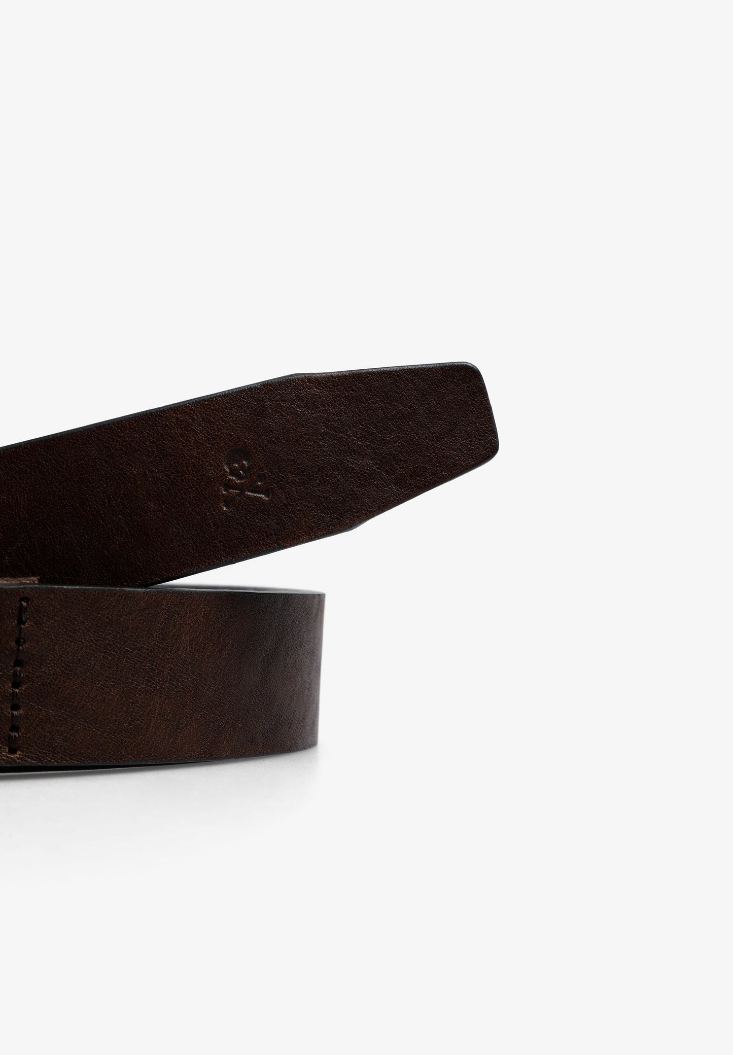 LEATHER BELT WITH SKULL