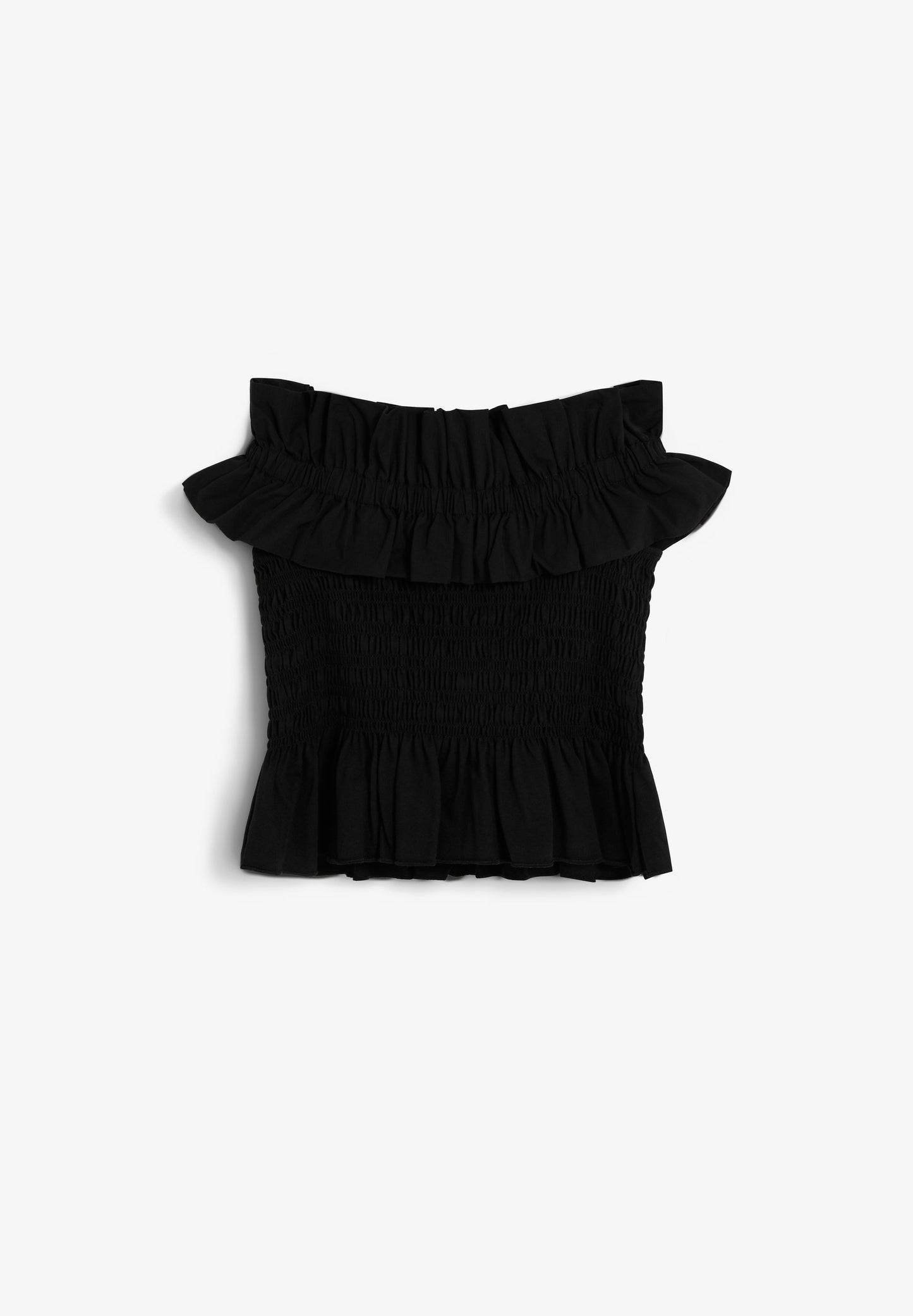 GATHERED RUFFLES TOP