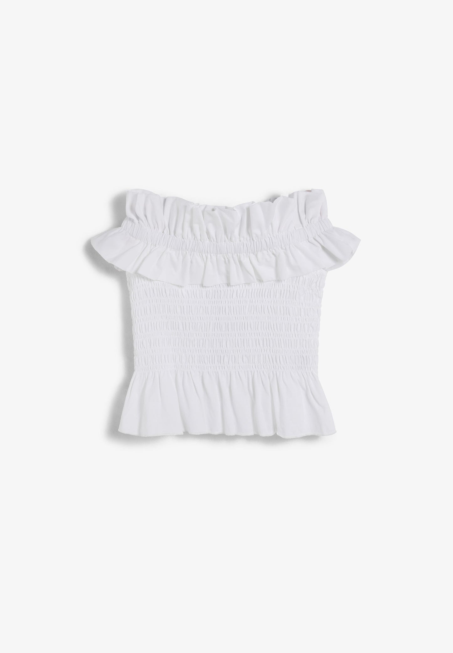 GATHERED RUFFLES TOP