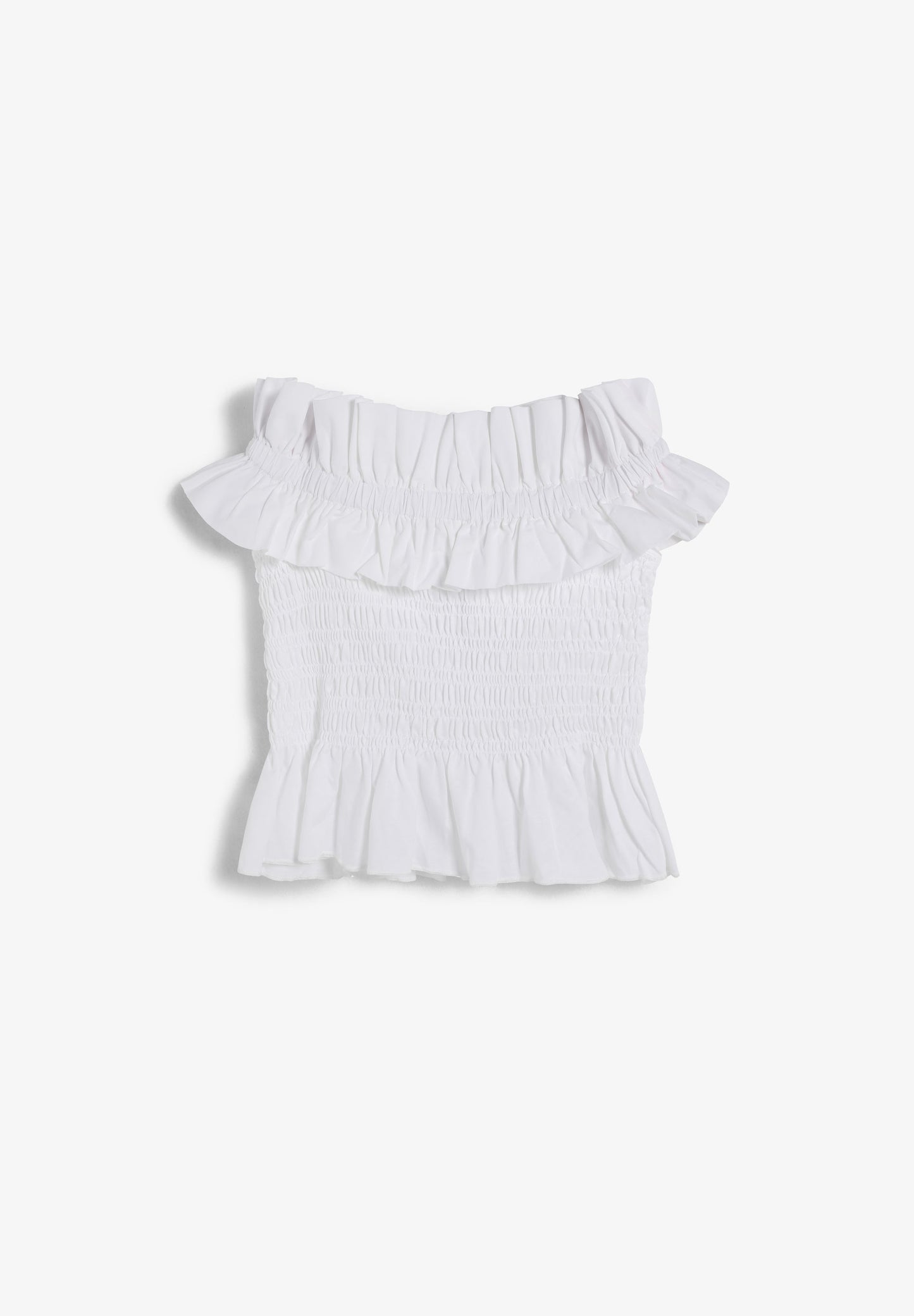 GATHERED RUFFLES TOP