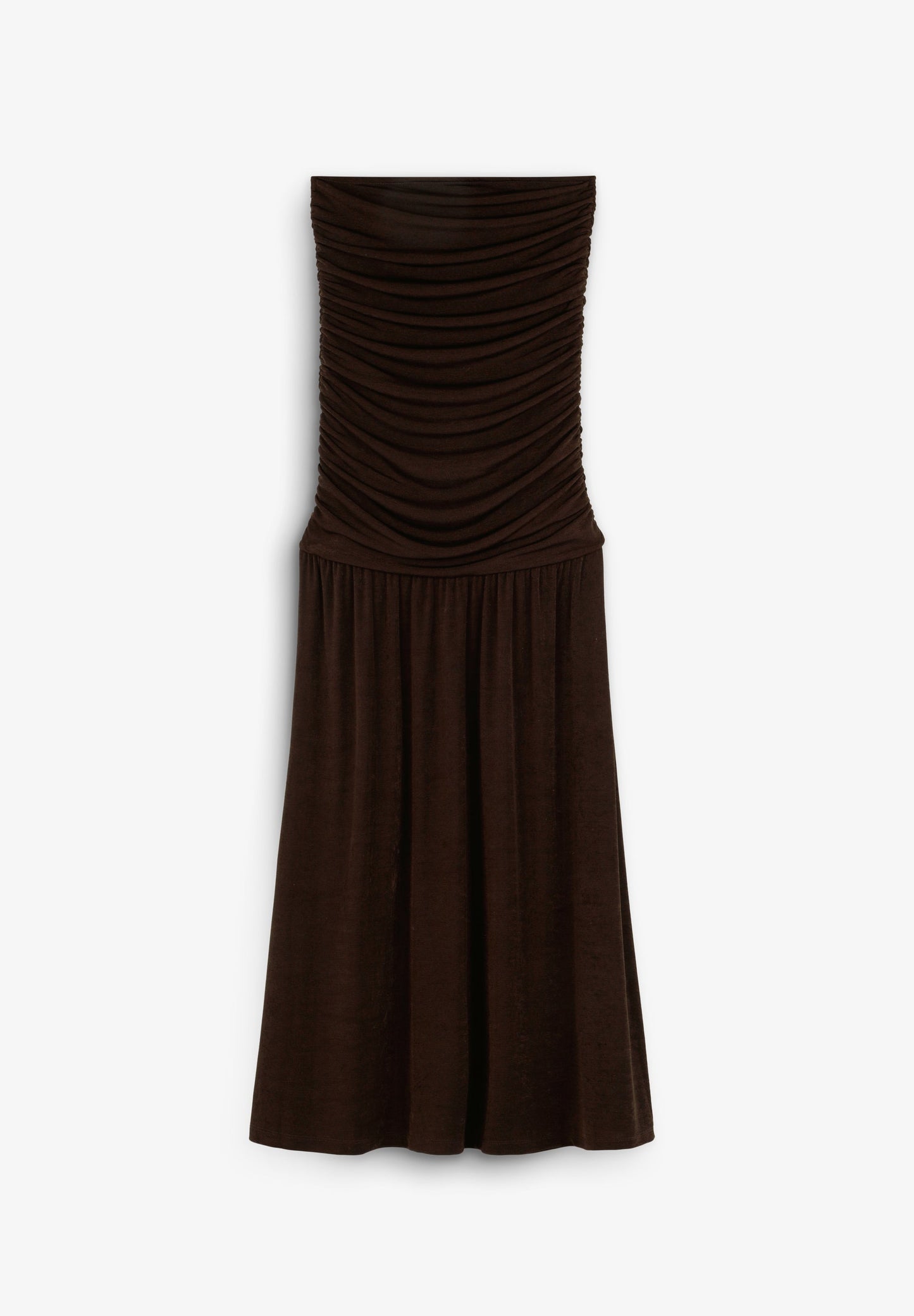 GATHERED KNIT DRESS