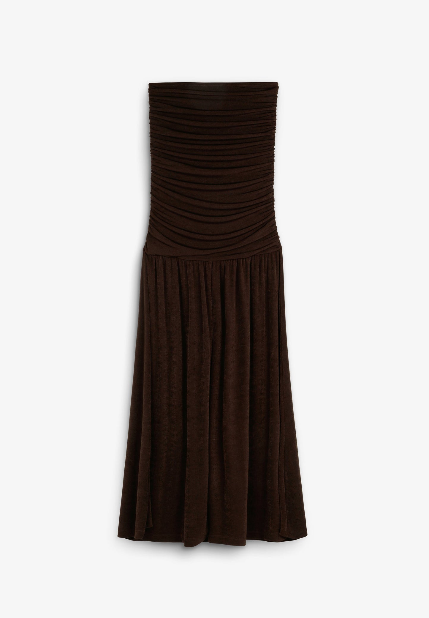 GATHERED KNIT DRESS