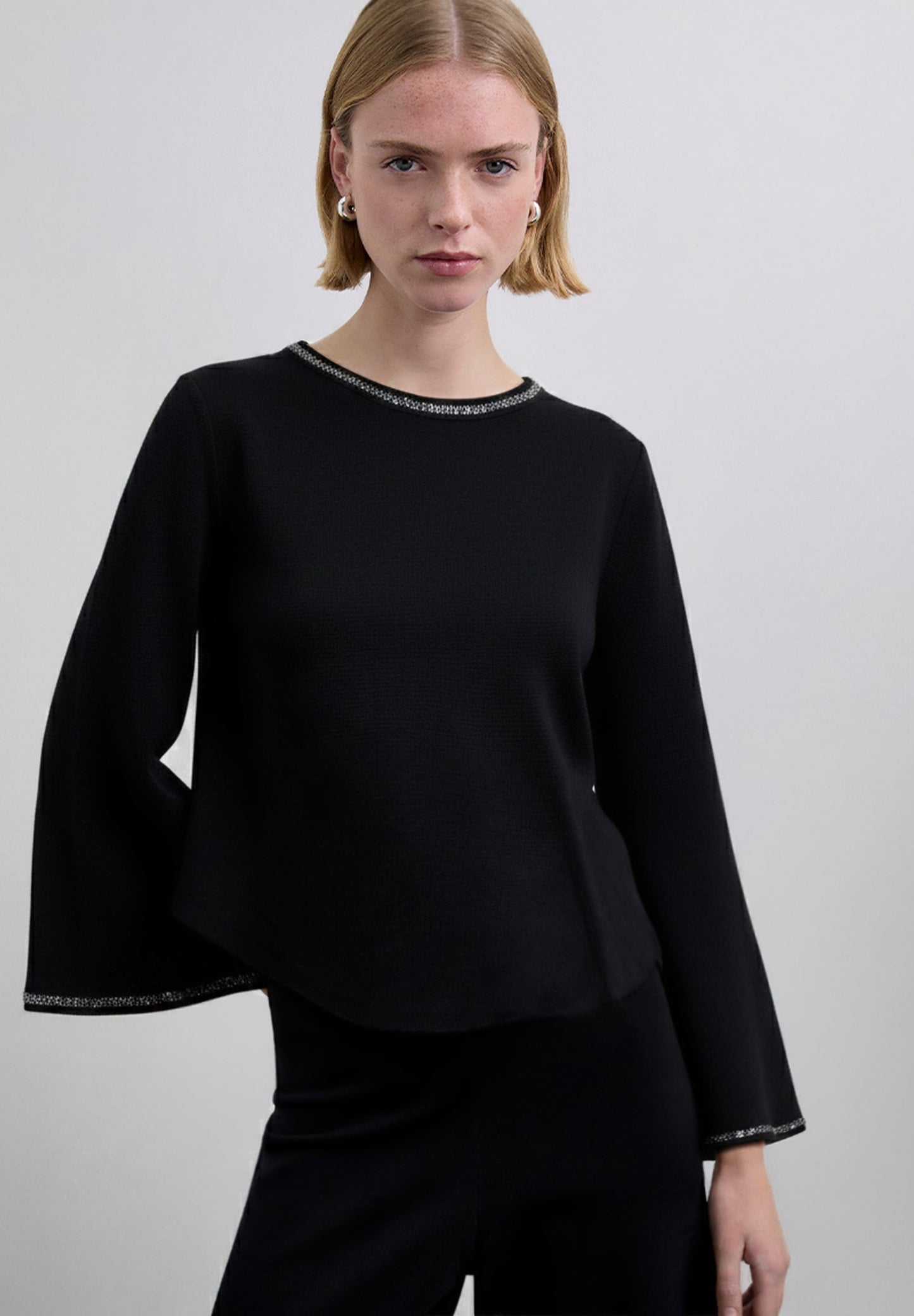 SWEATER WITH SEQUINNED DETAIL