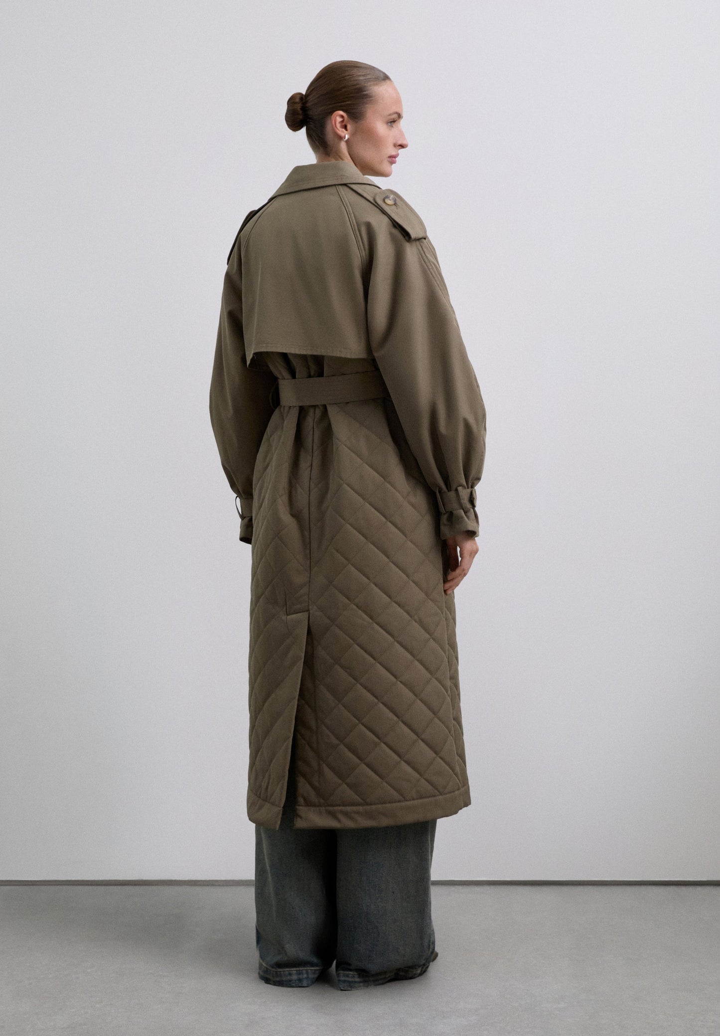 SCQUILTEDTRENCH COAT