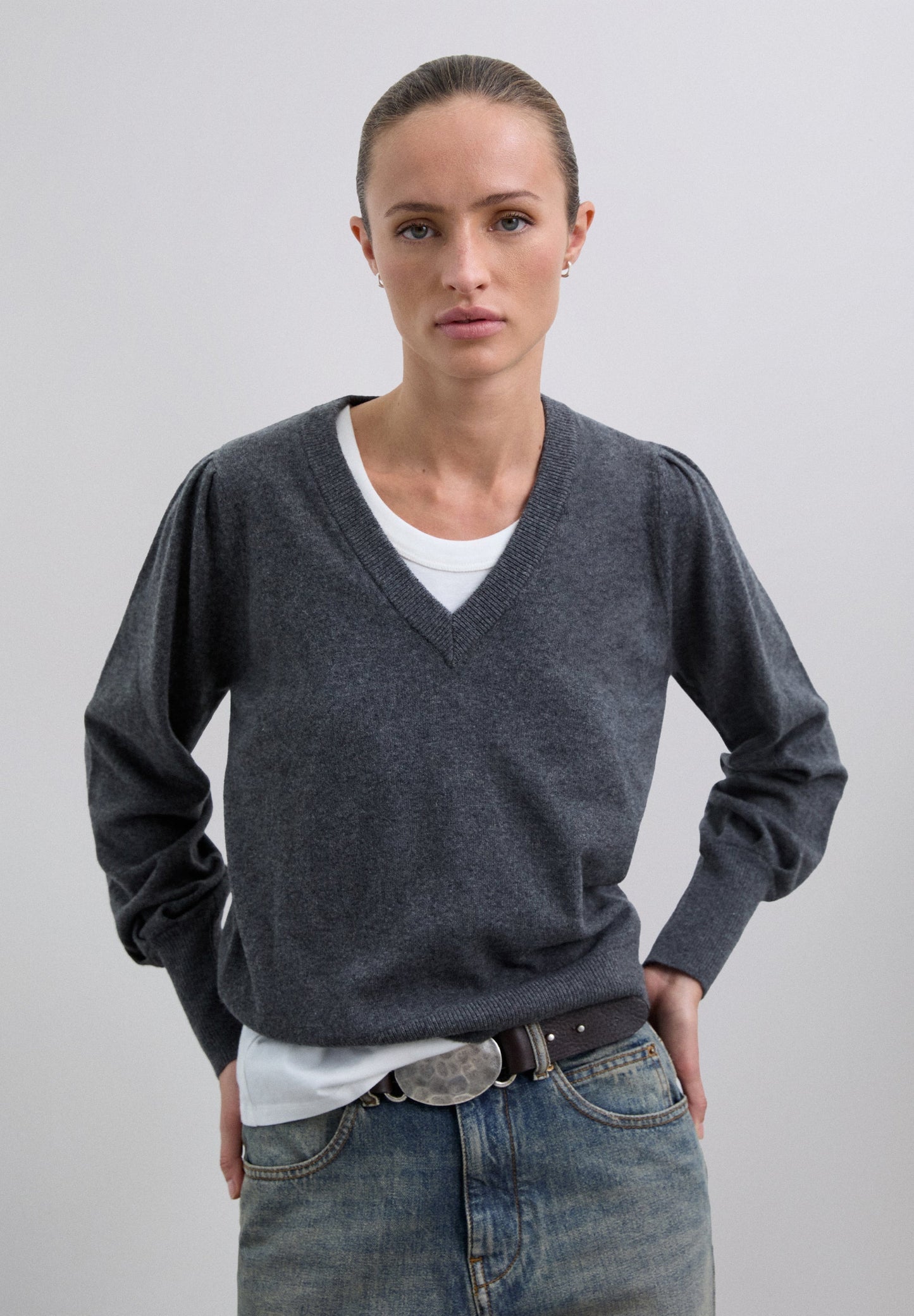 SWEATER WITH PUFFED SLEEVES