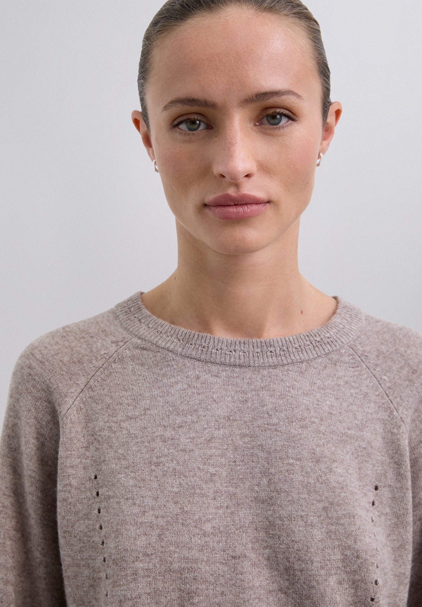 WOOL SWEATER WITH MINI CUTOUTS