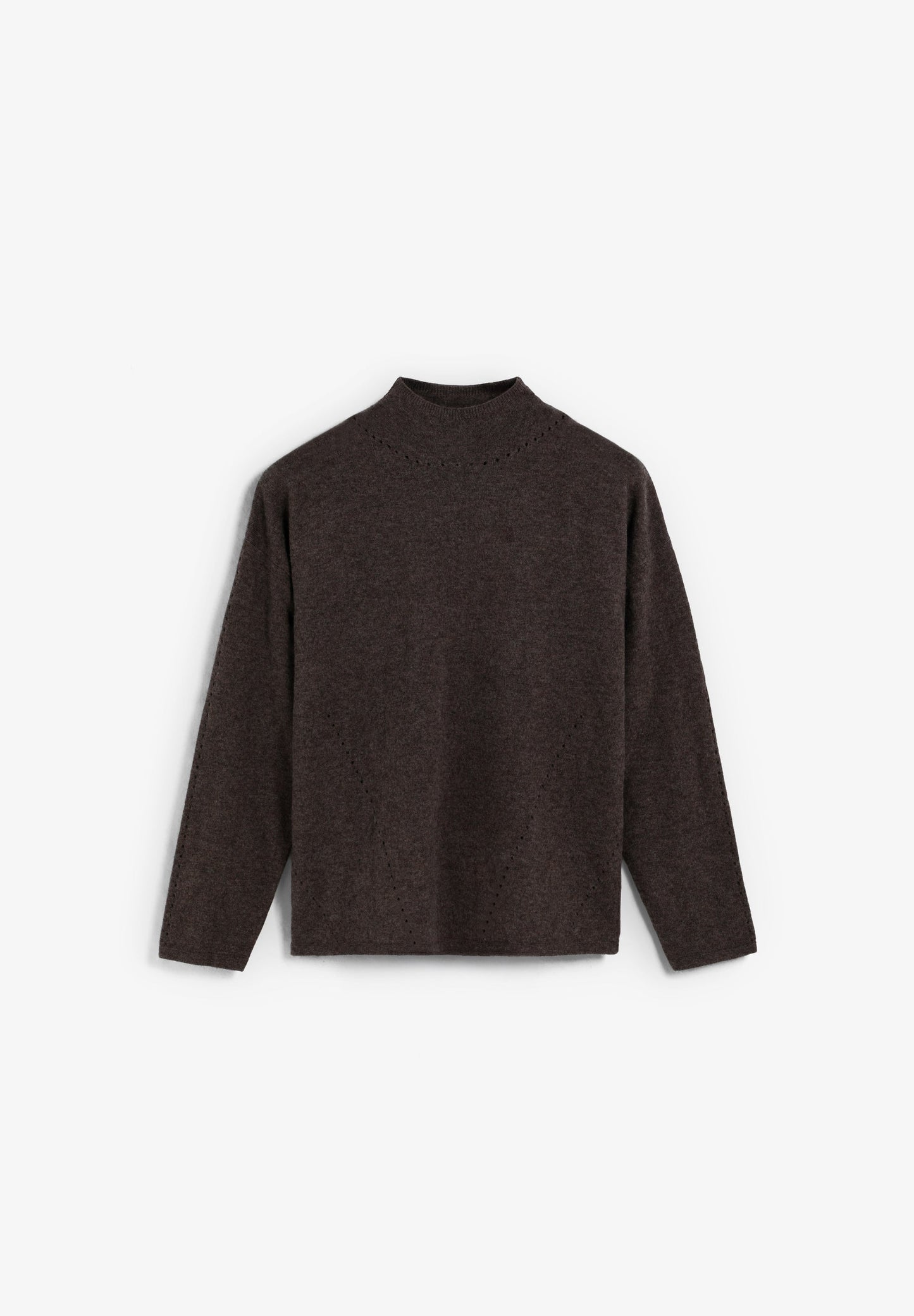 WOOL BLEND HIGH NECK SWEATER