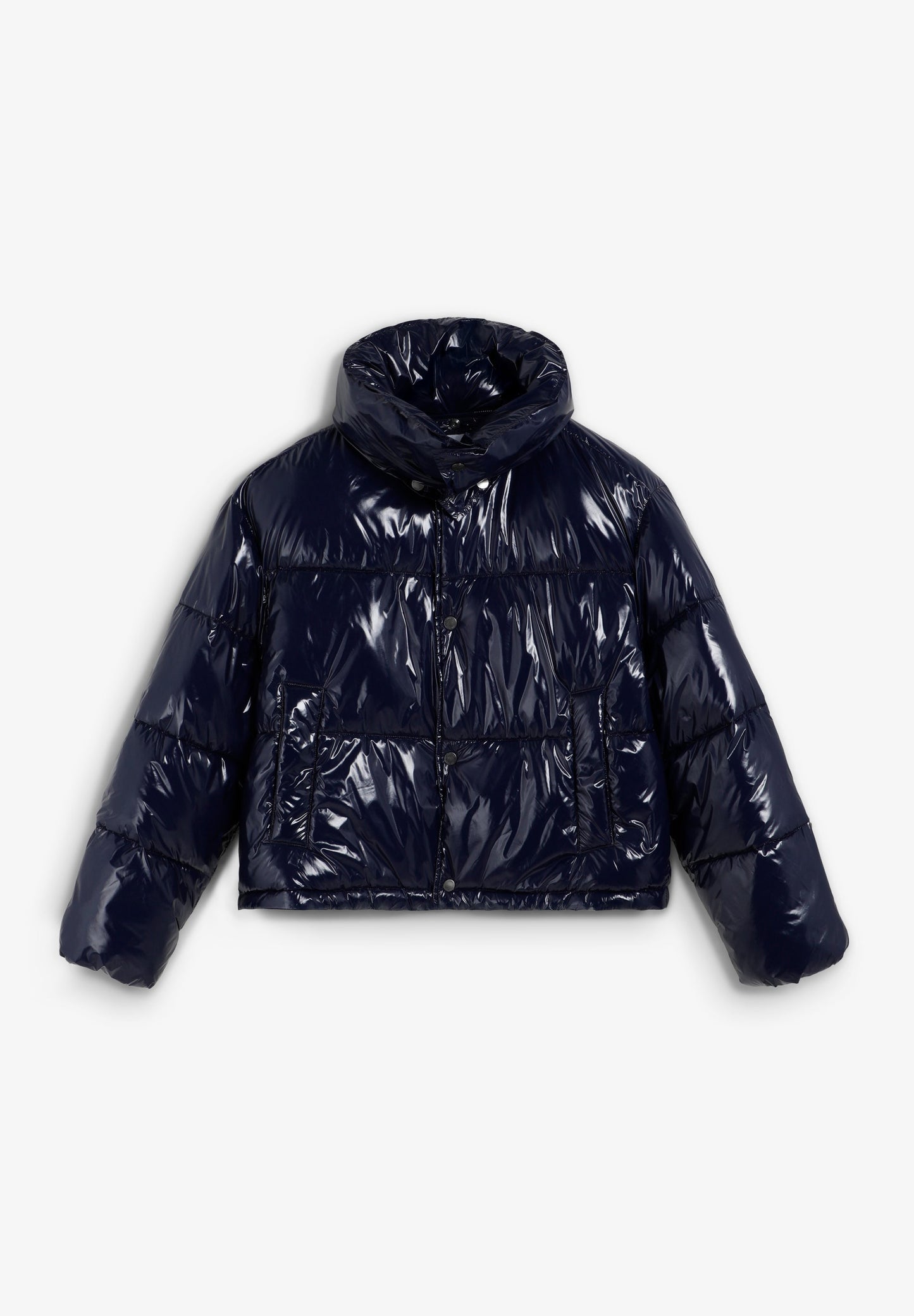 QUILTED DOWN JACKET WITH SHINY FINISH