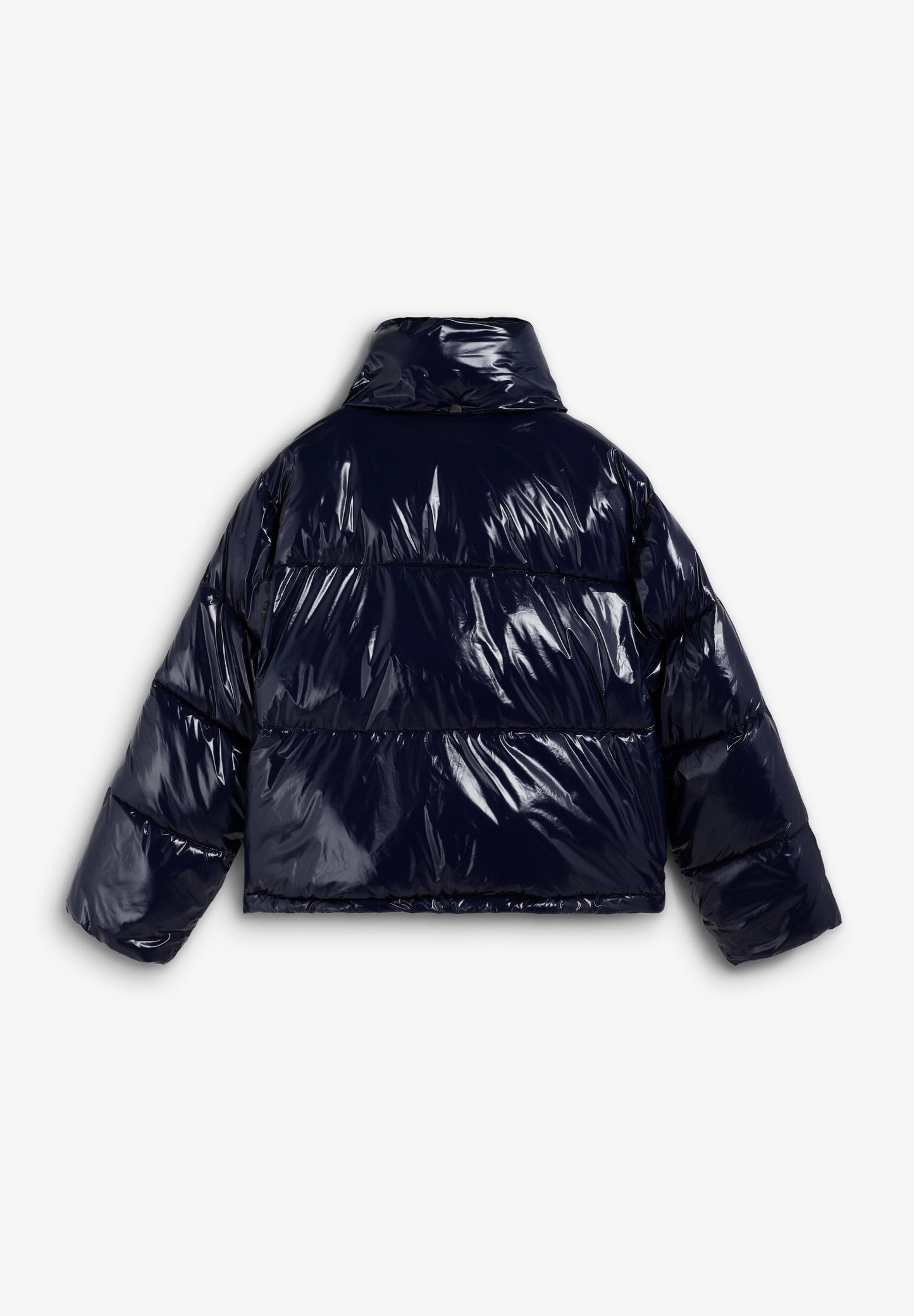 QUILTED DOWN JACKET WITH SHINY FINISH