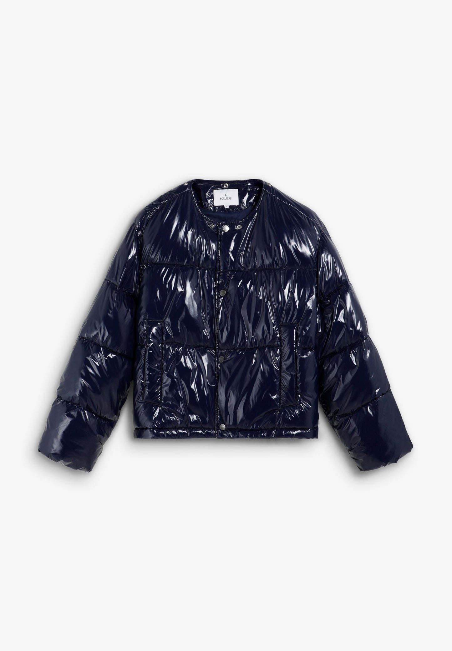 QUILTED DOWN JACKET WITH SHINY FINISH