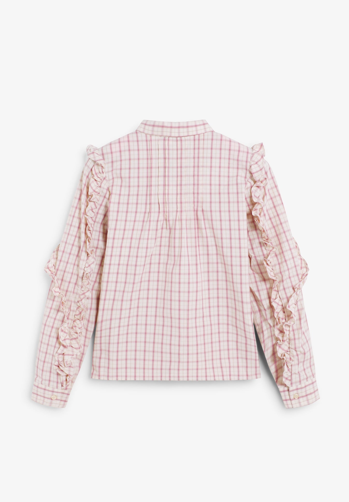 OXFORD CHECK SHIRT WITH GATHERED DETAILS