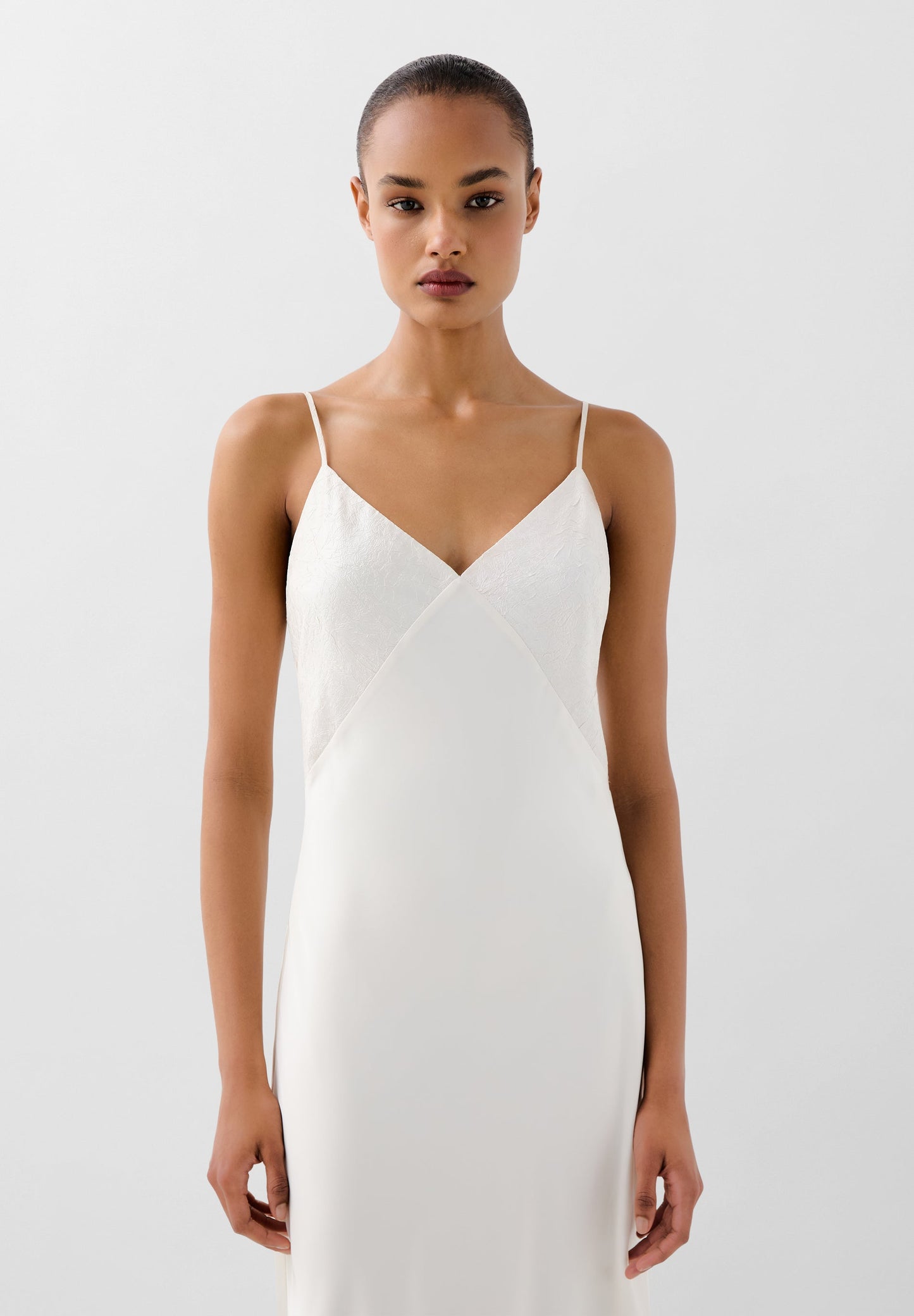 FLOWING TEXTURED SLIP DRESS