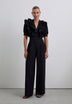 BLACK JUMPSUIT WITH RUFFLES