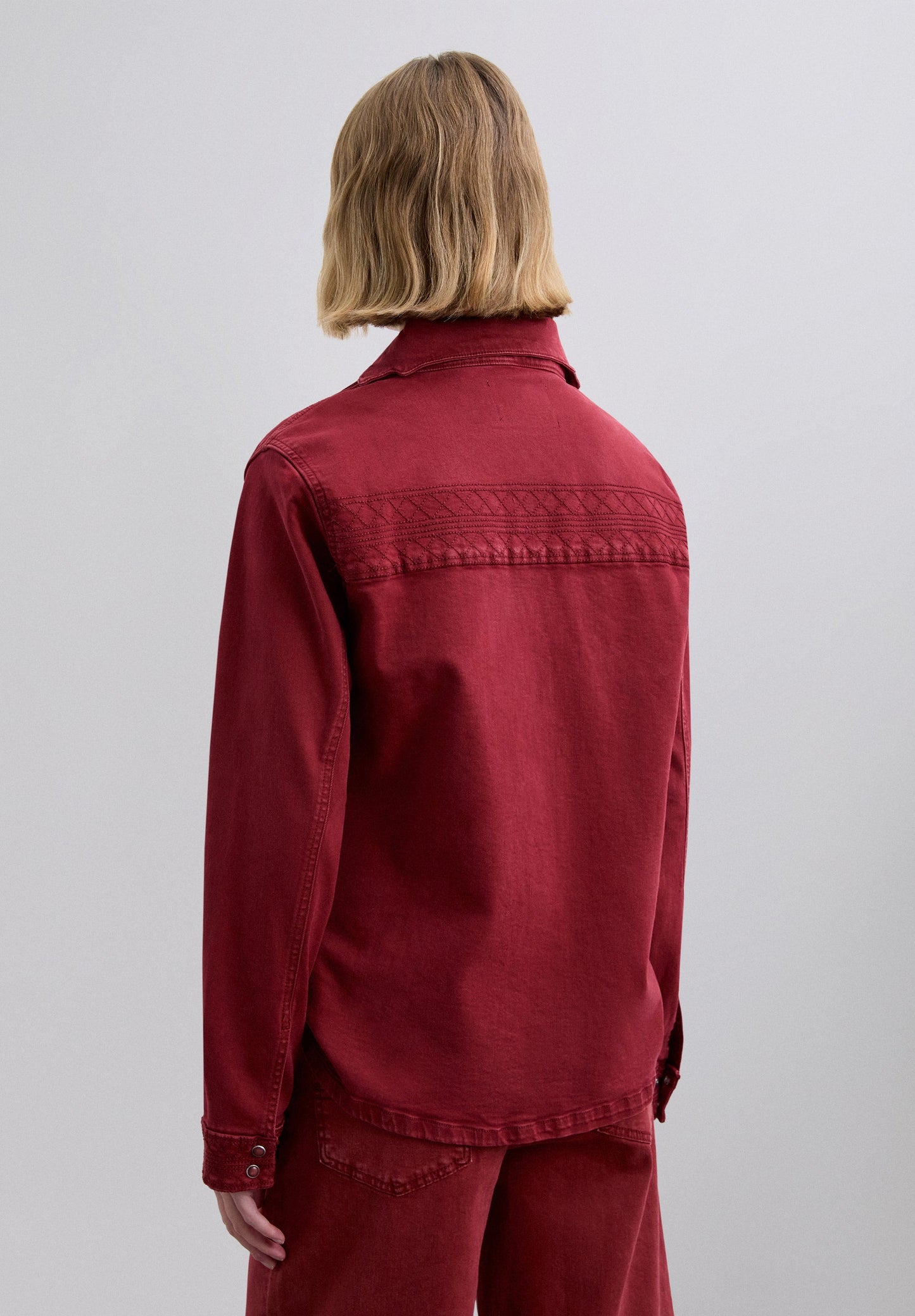 SCSCALLOPSTICHING DENIM SHIRT