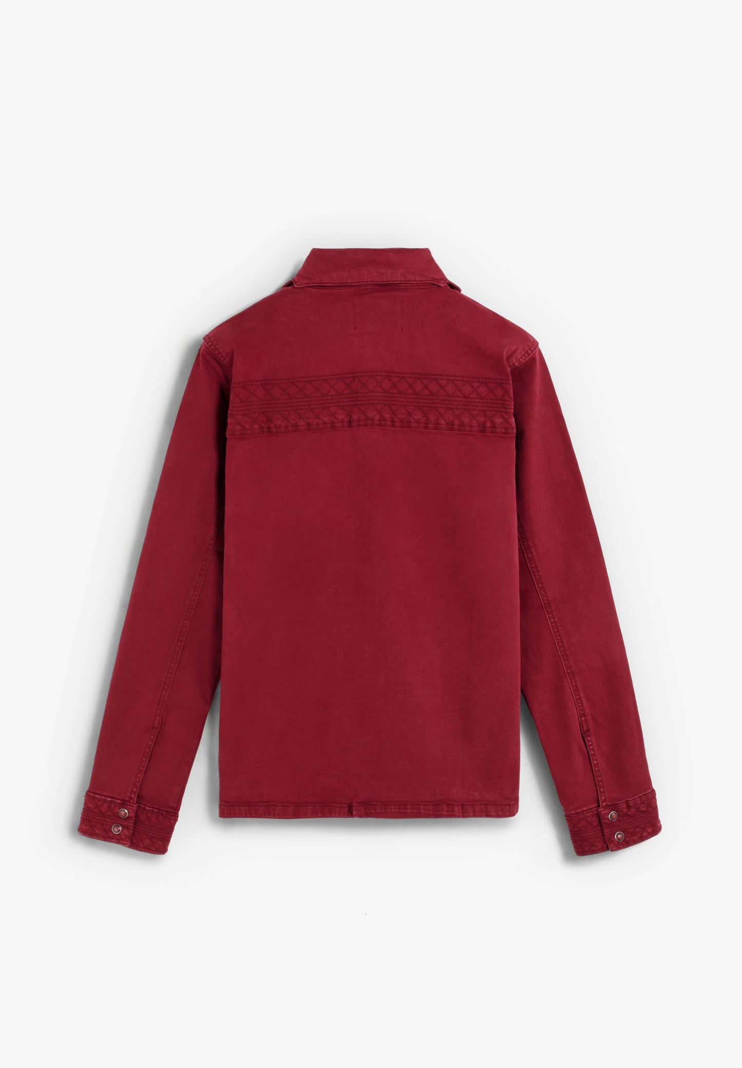 DENIM SHIRT WITH WAVED SEAMS