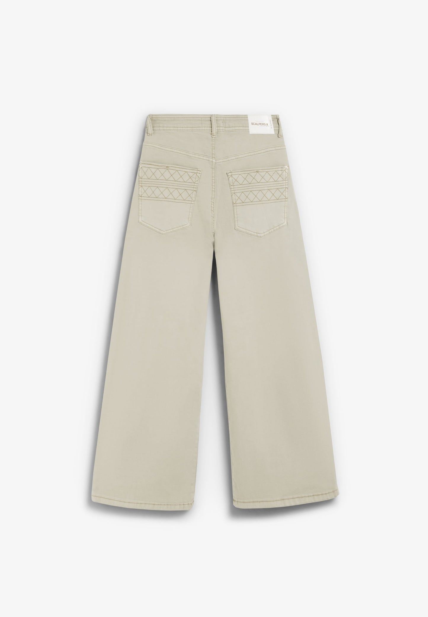 HIGH-RISE TROUSERS WITH STITCHING DETAIL