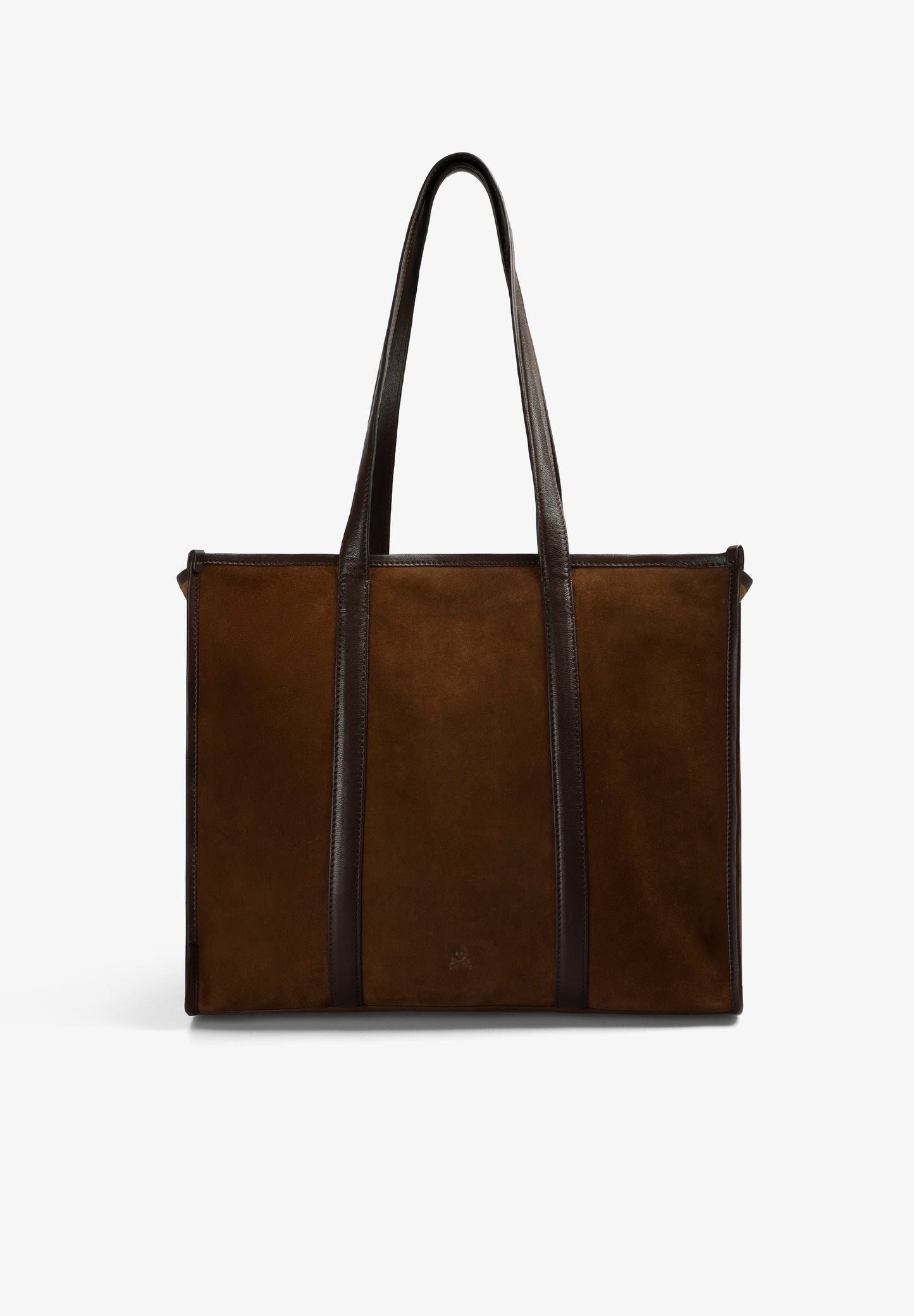 CONTRAST SUEDE TOTE BAG