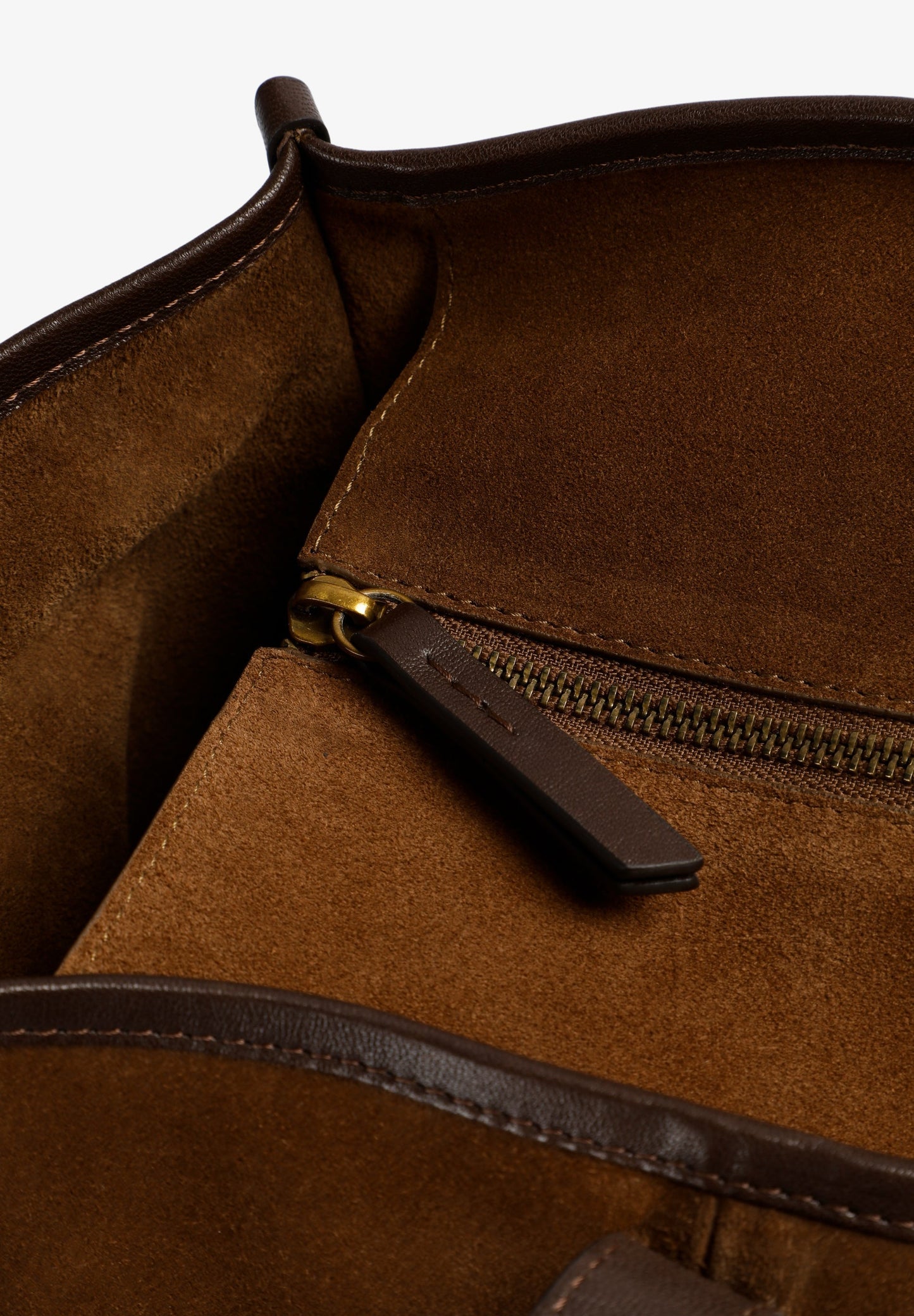 CONTRAST SUEDE TOTE BAG