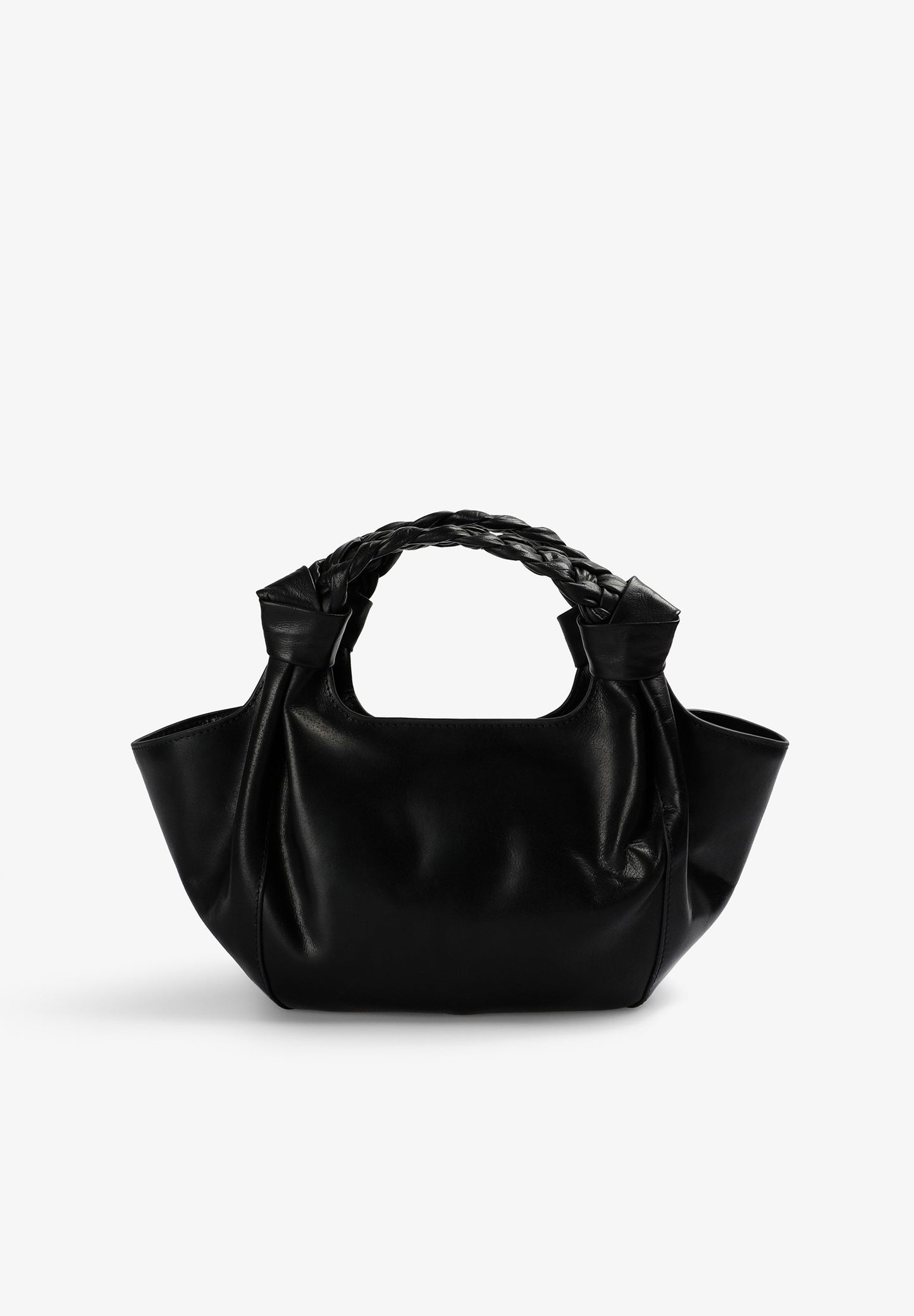 LEATHER MINI BAG WITH BRAIDED HANDLE