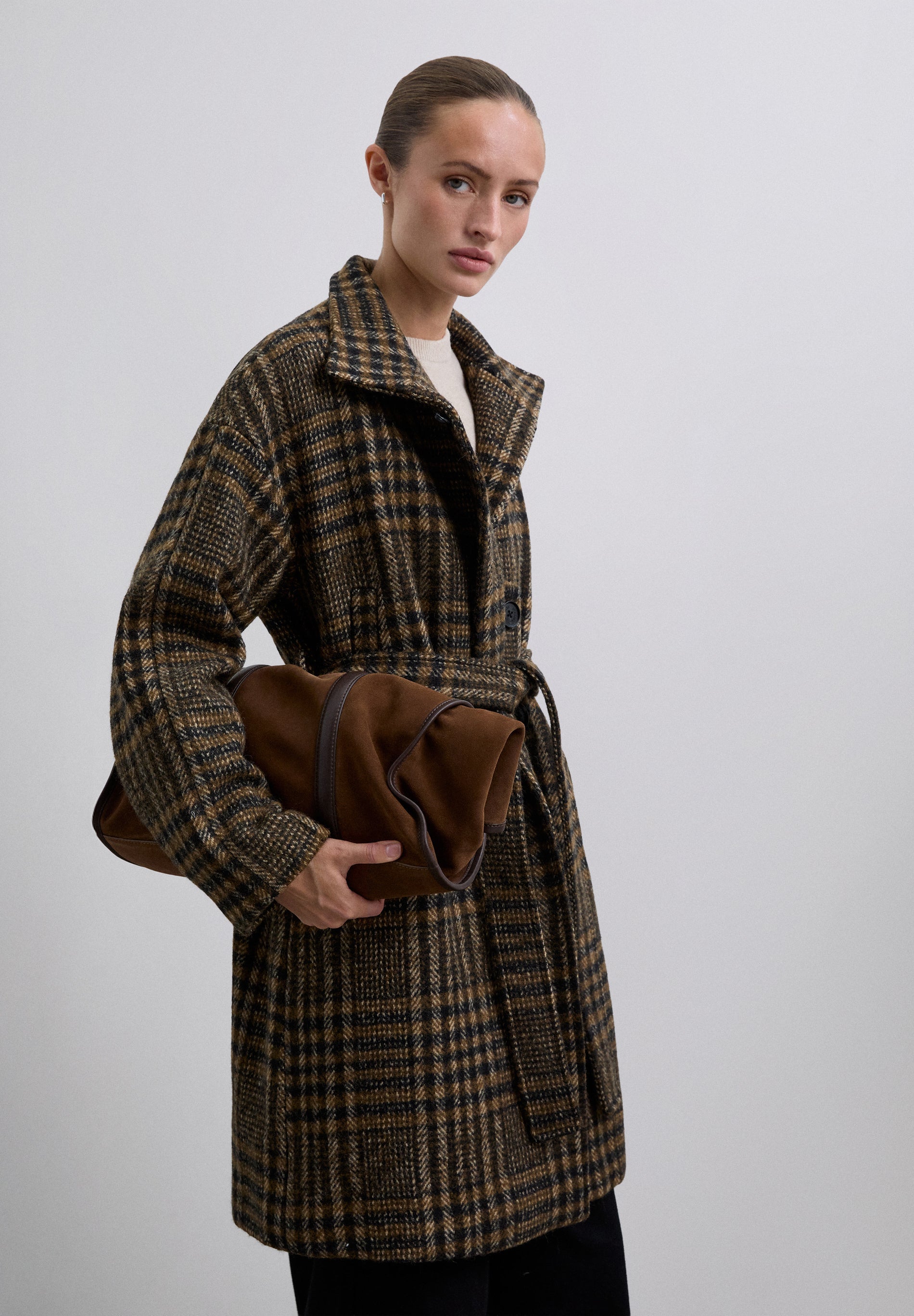 SCBLACKCHECK COAT