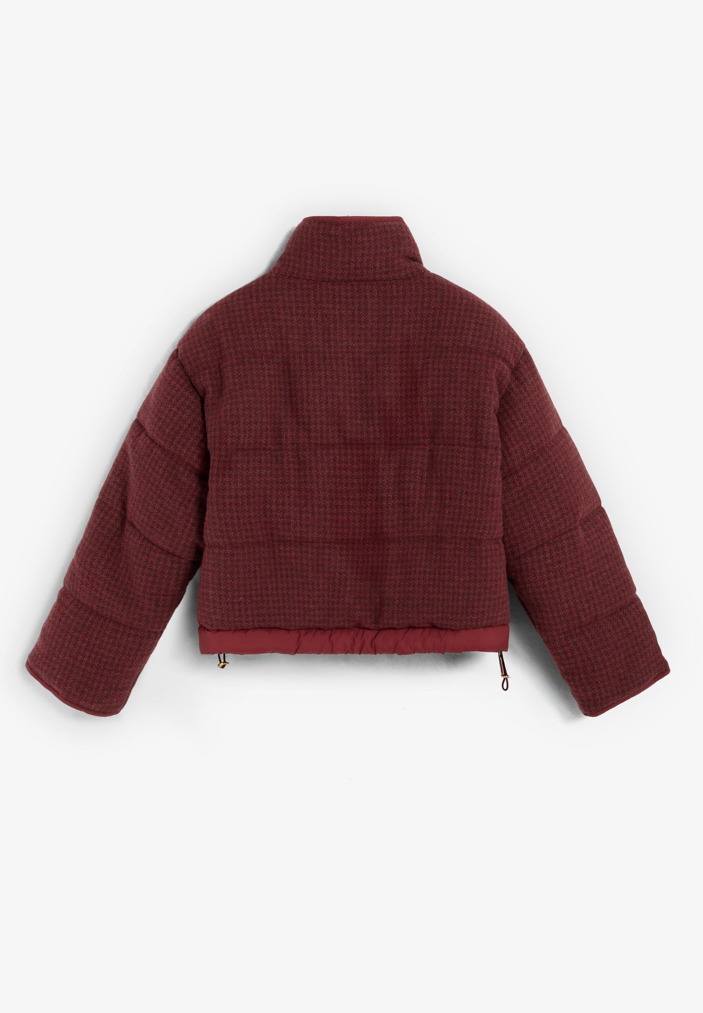 CHECKED PADDED BOMBER COAT