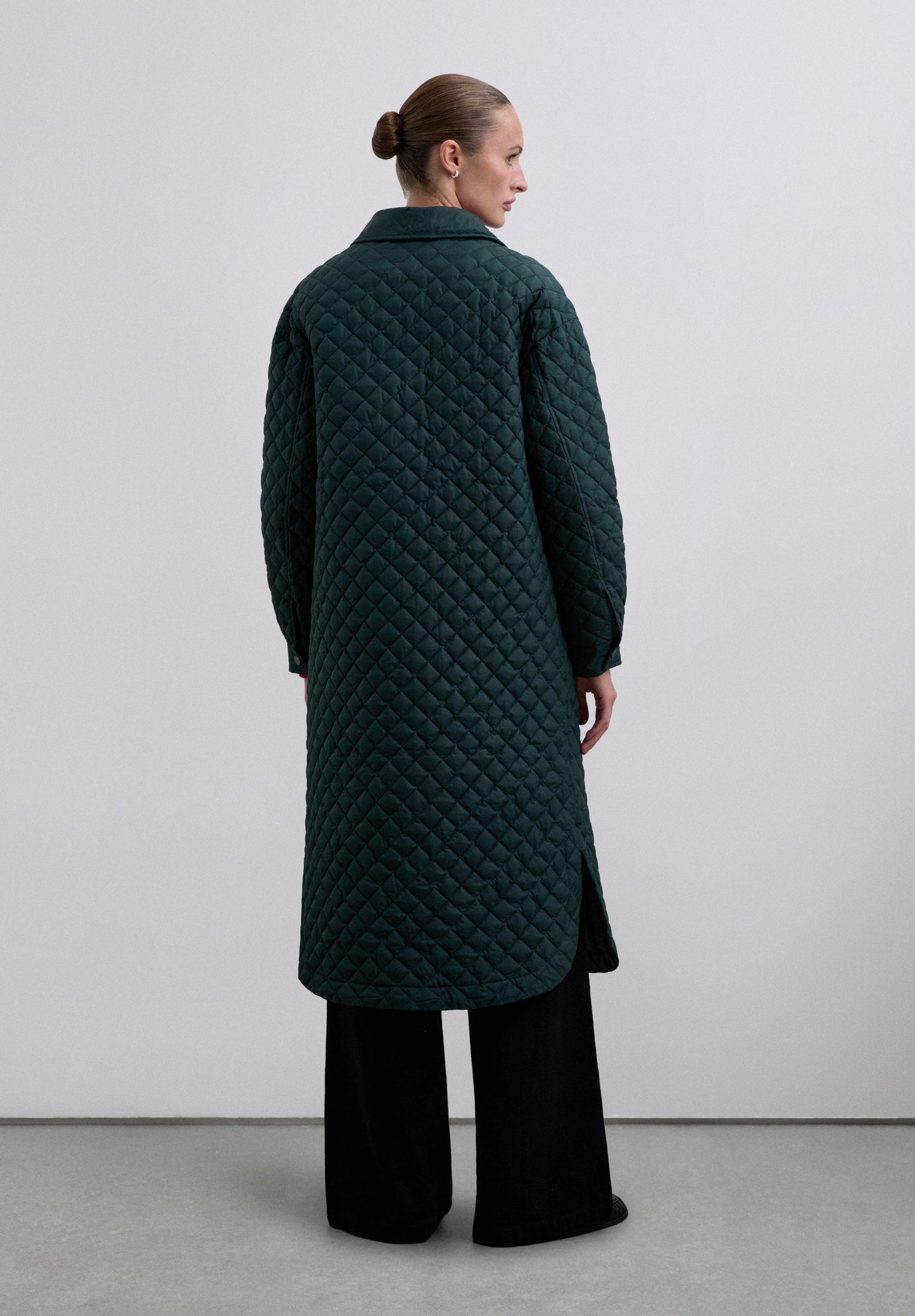 SCKNITLONGPUFFER COAT
