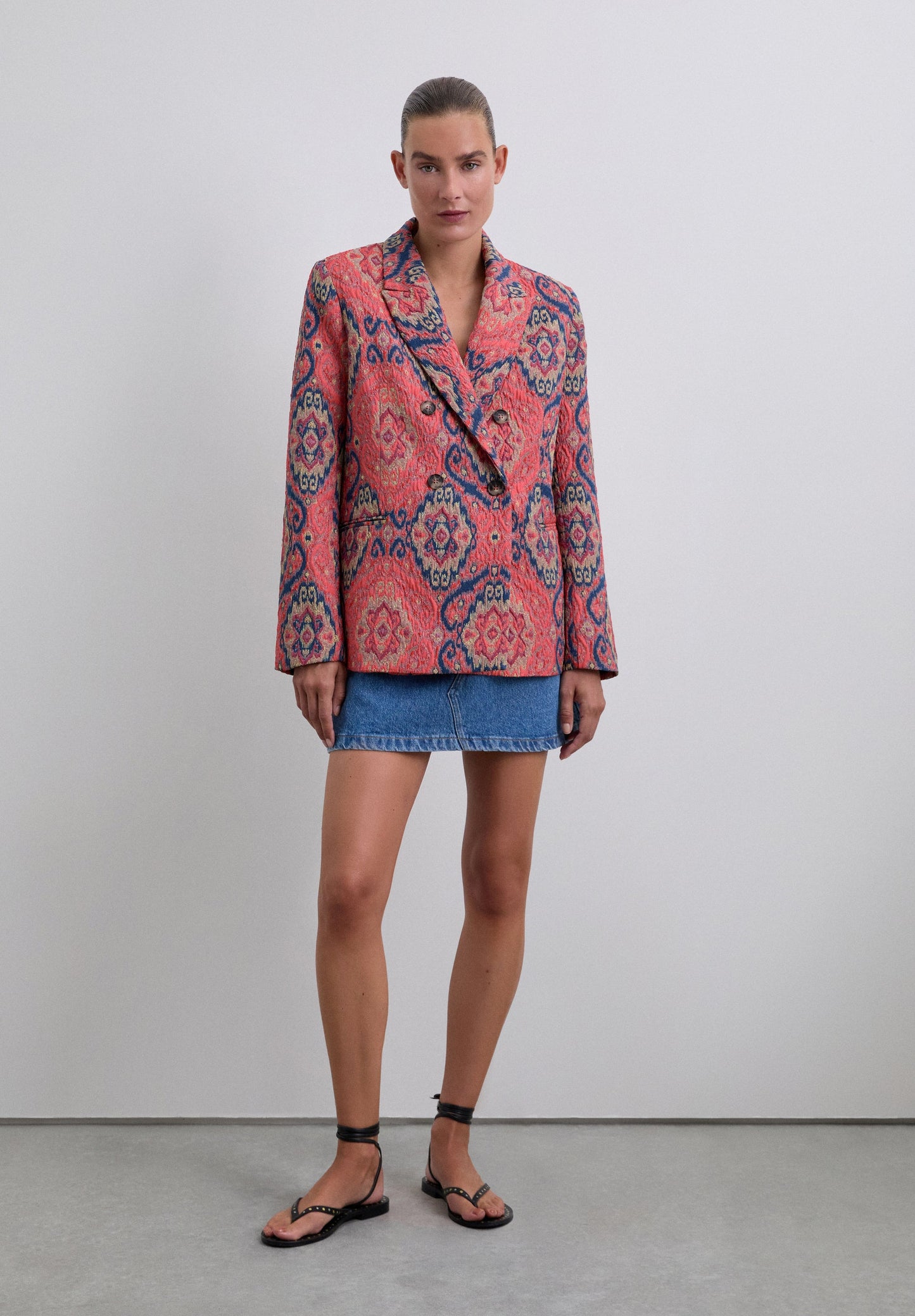 JACQUARD PRINT BLAZER