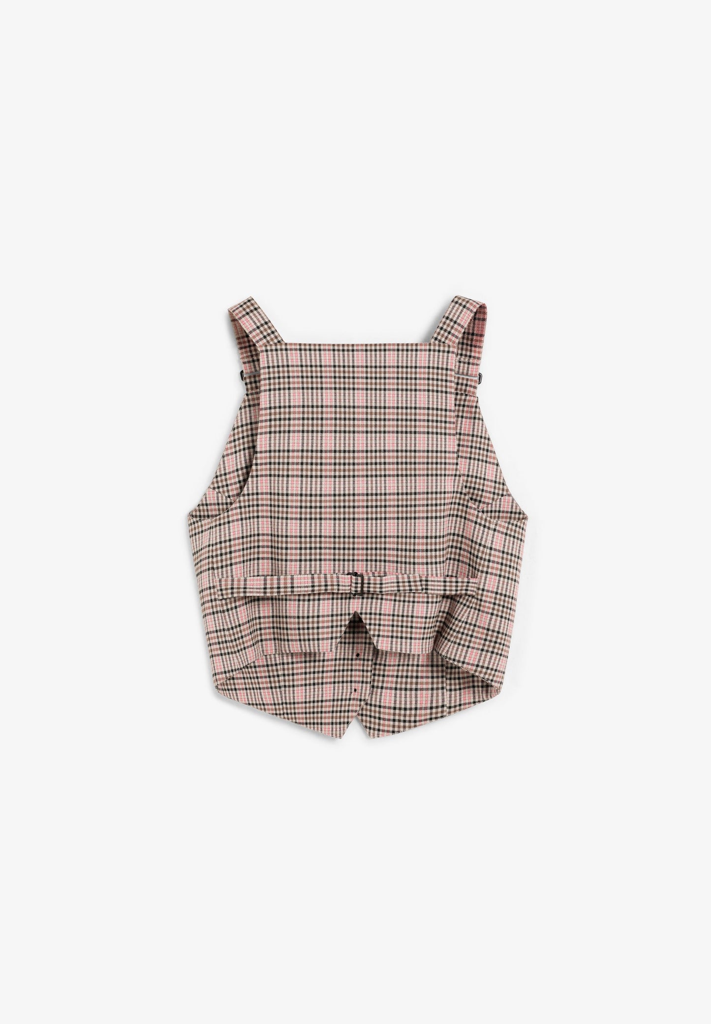 CHECK GILET WITH BRACES