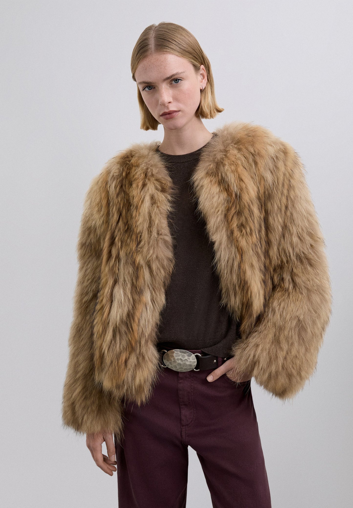 NATURAL RACOON JACKET