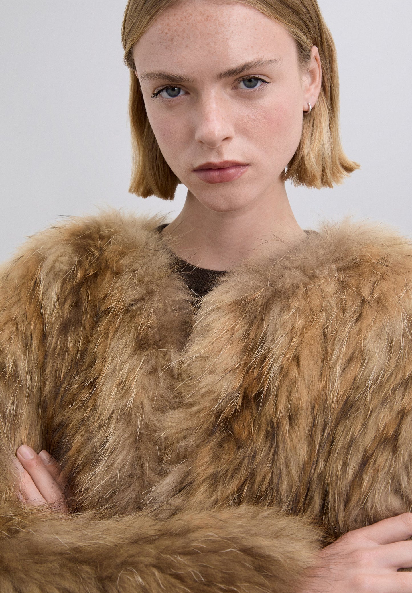 NATURAL RACOON JACKET