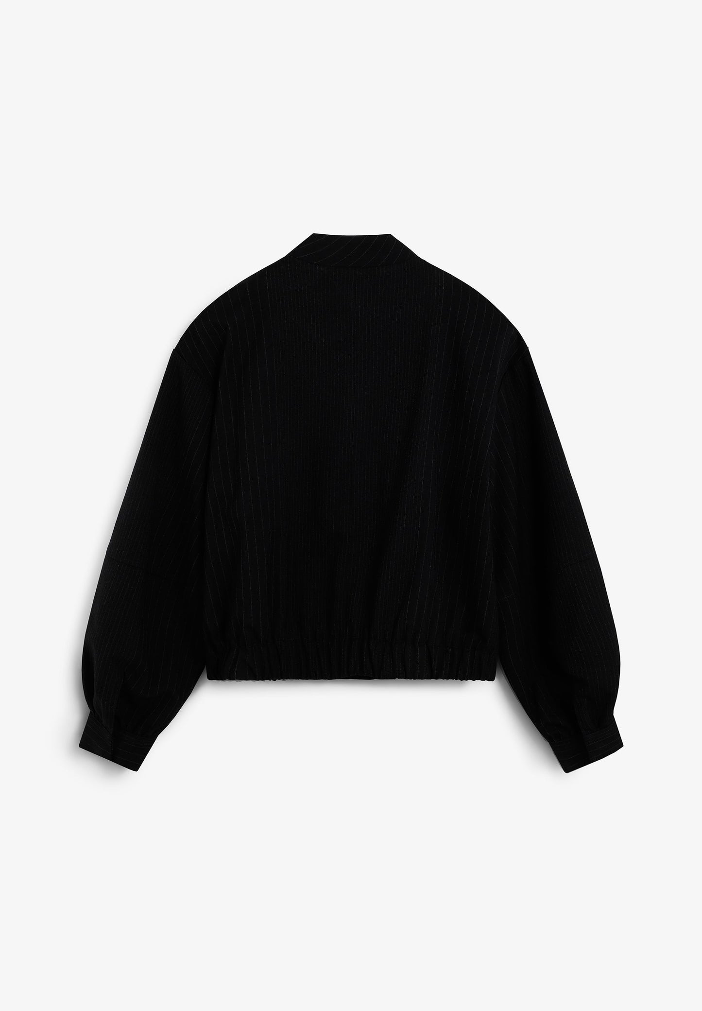 PINSTRIPE BOMBER JACKET