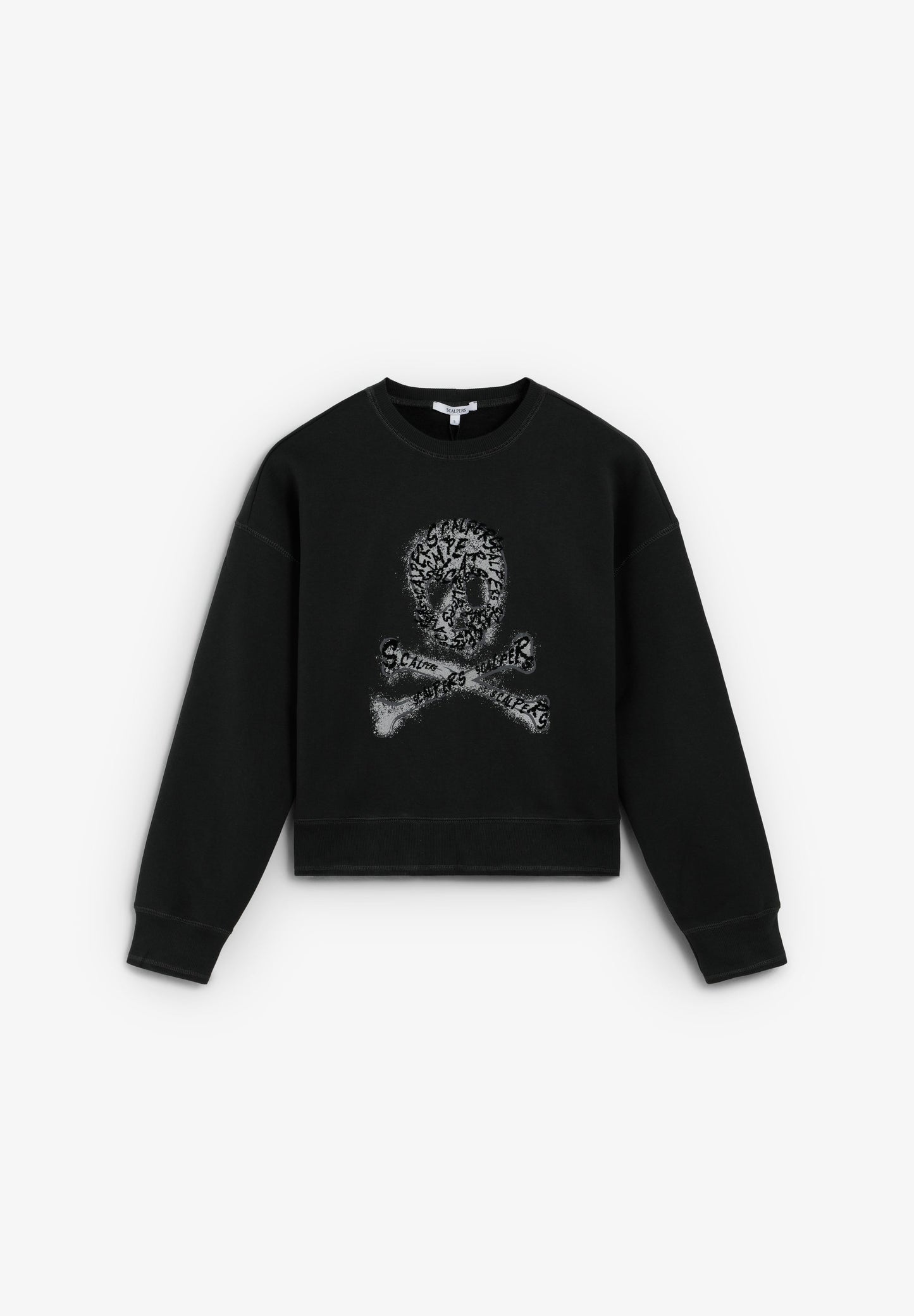 FLOCKED SKULL HOODIE