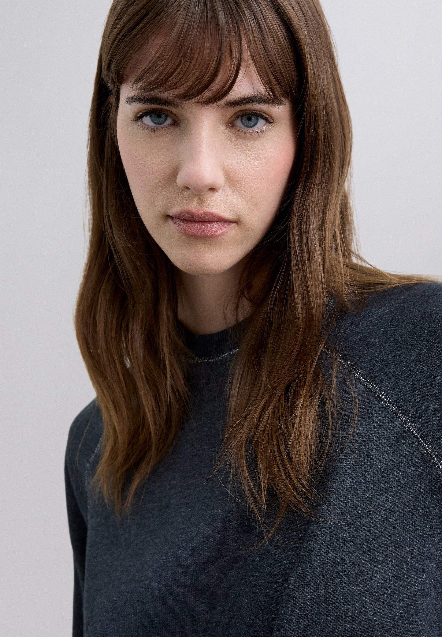 COTTON WRAPOVER SWEATSHIRT