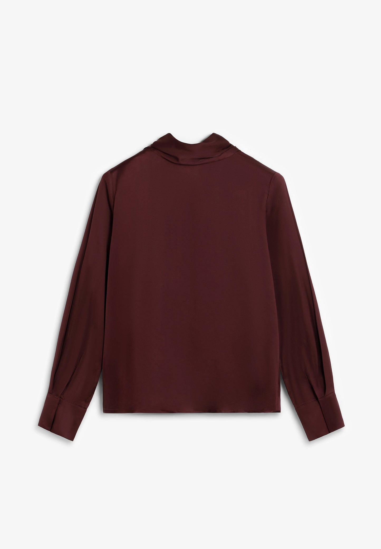 DRAPED SATIN BLOUSE
