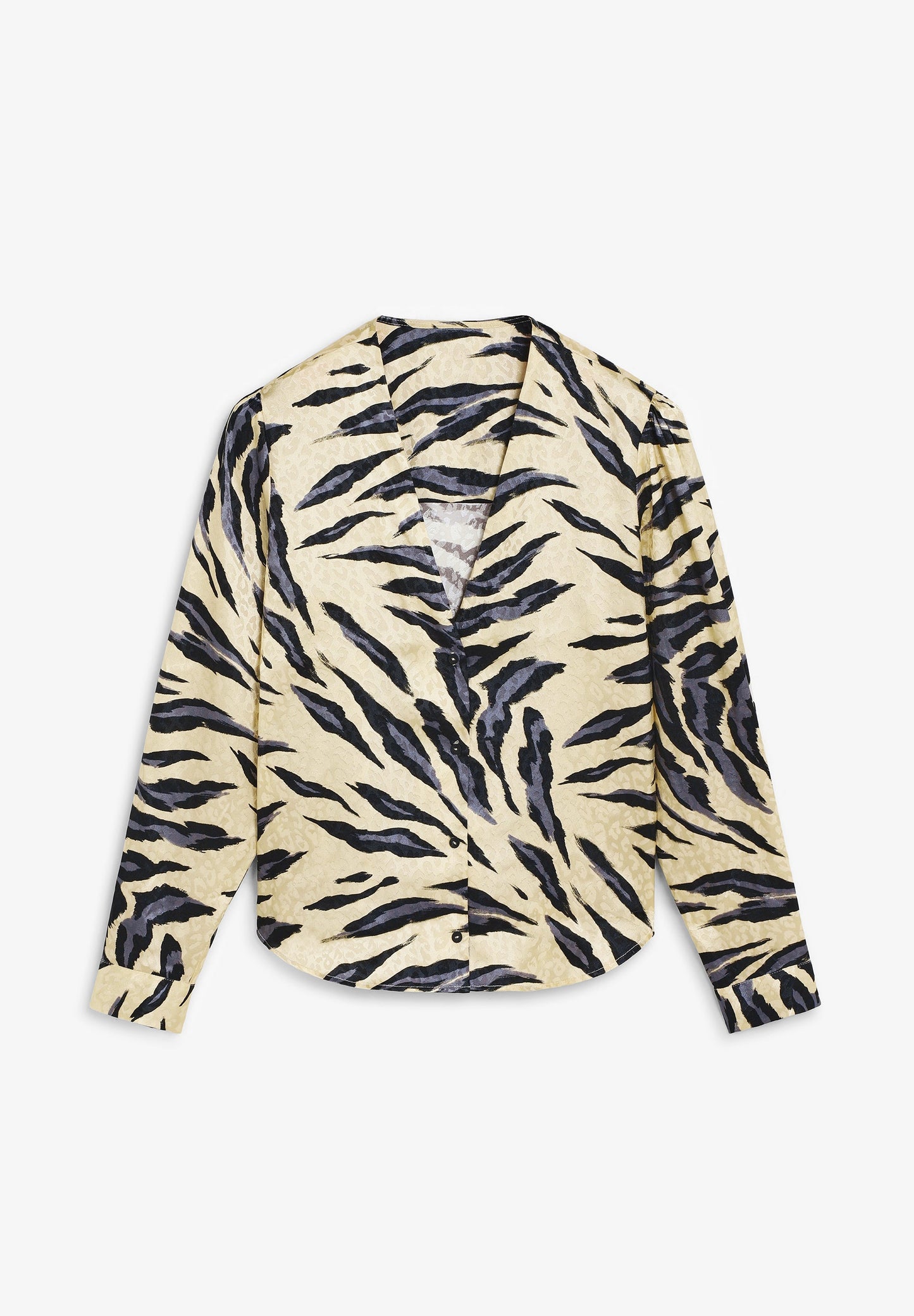 ANIMAL PRINT SATIN BLOUSE