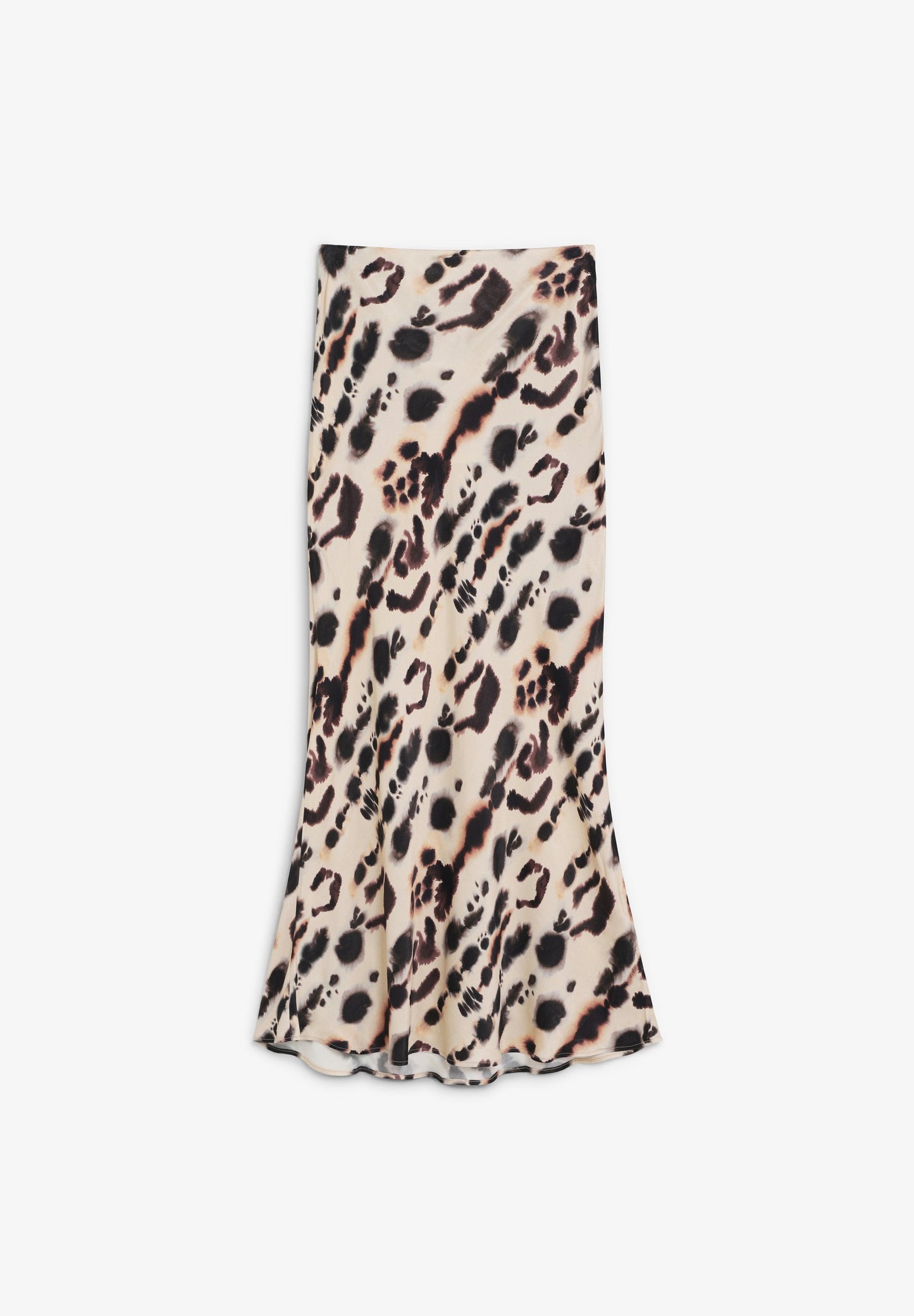 FLOWING SATIN MIDI SKIRT