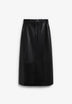 LEATHER MIDI SKIRT