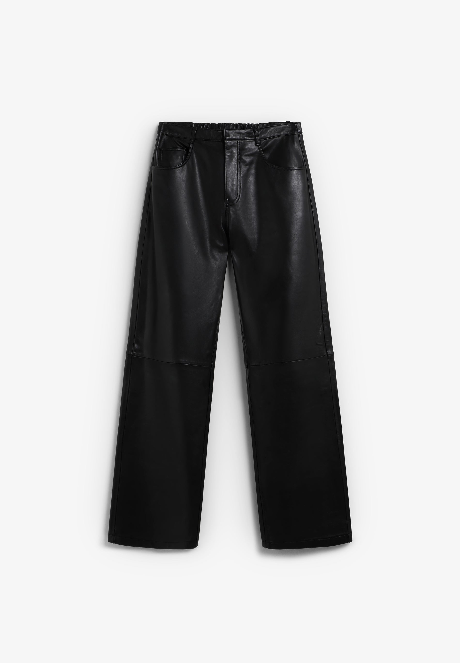 STRAIGHT LEATHER TROUSERS