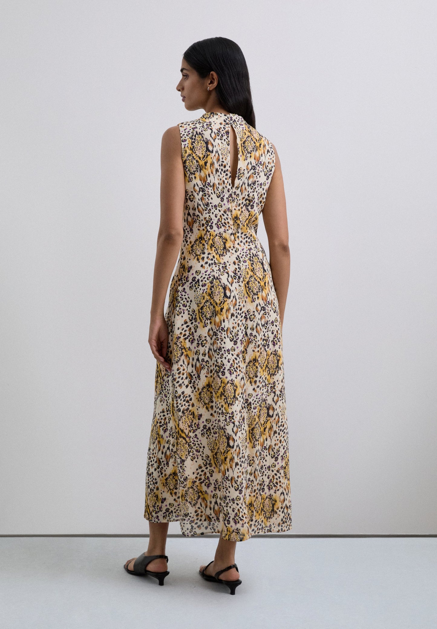 LONG ANIMAL PRINT DRESS