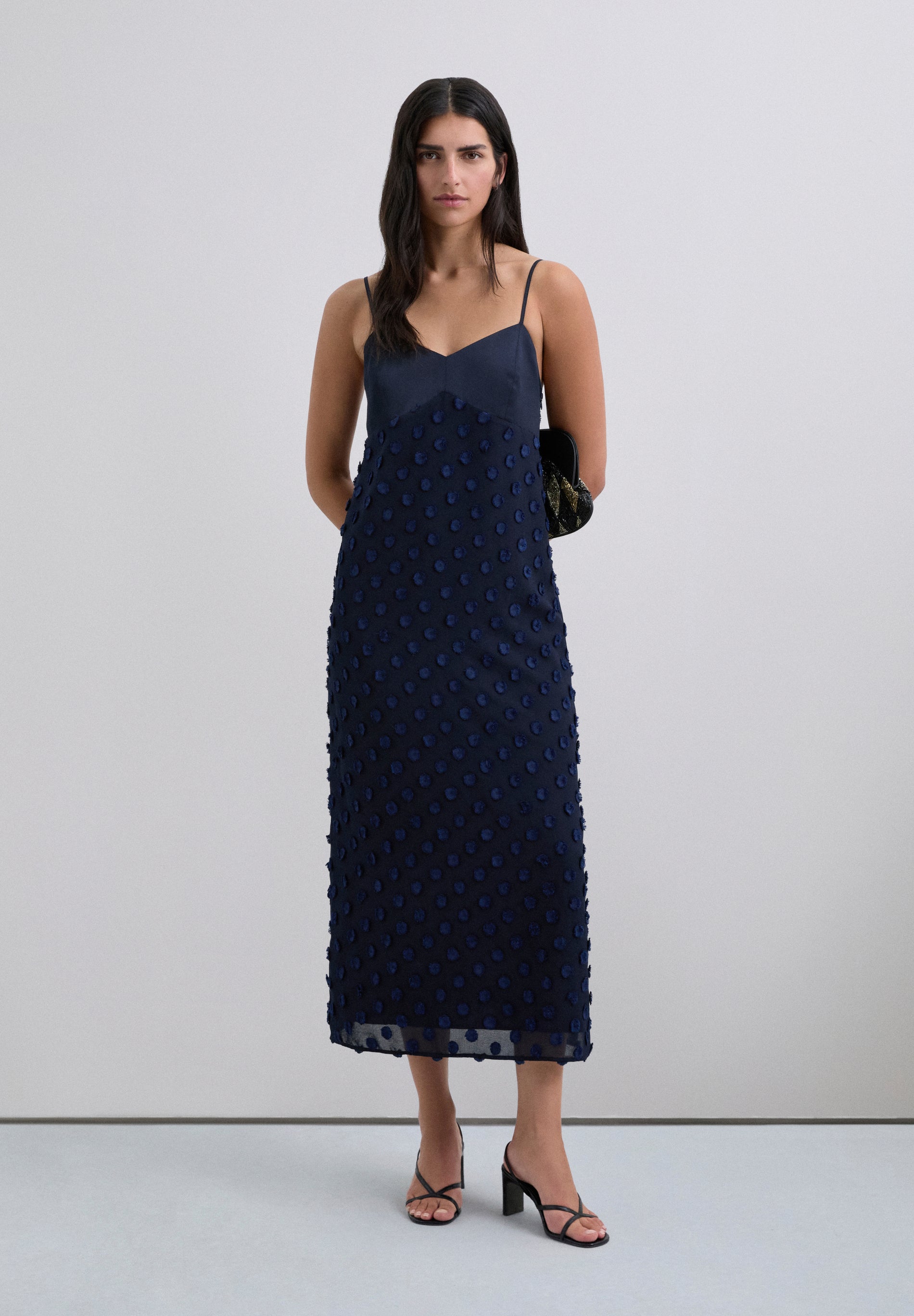 POLKA DOT MIDI DRESS